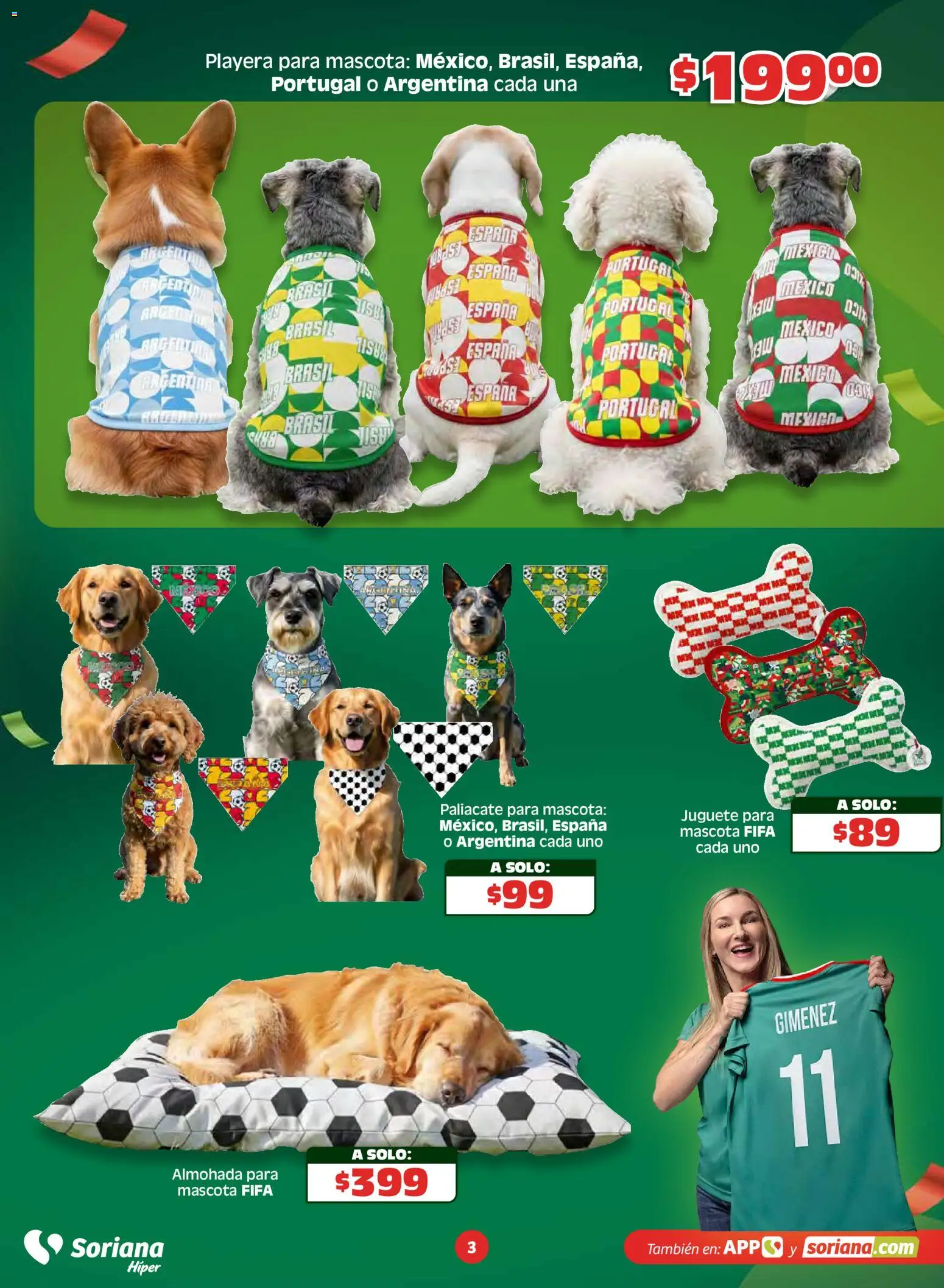 Nuevas ofertas de Soriana válidas en toda la República Mexicana desde el 14.05.2026. ¡Encuentra las mejores ofertas en Soriana En México apoyamos con todo Híper Nacional! | Página: 3 | Productos: Playera, Almohada