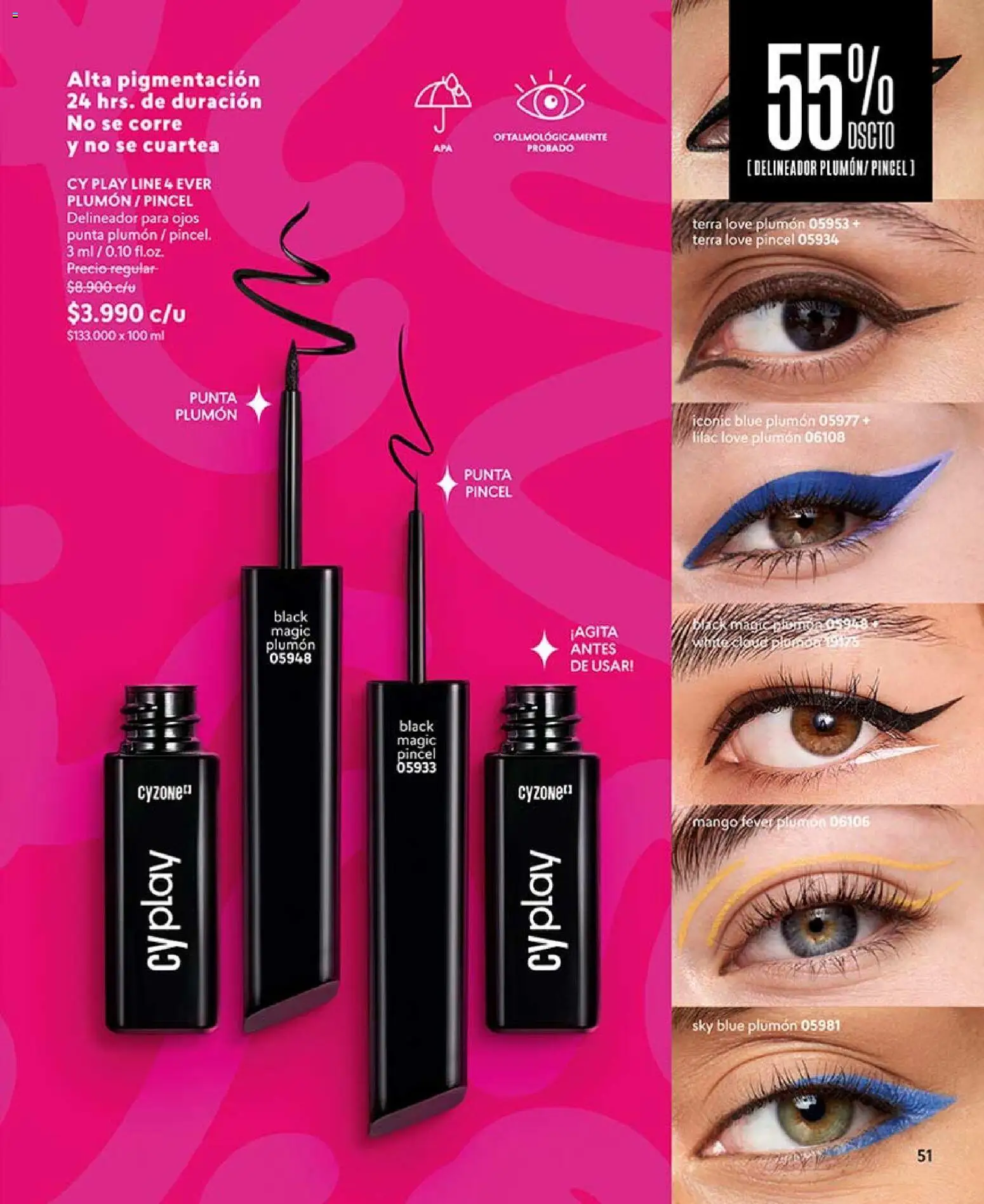 Catálogo CyZone Campaña 9 │ válido desde el 17.05.2026 | Página: 53 | Productos: Mango, Delineador, Plumón, Pincel