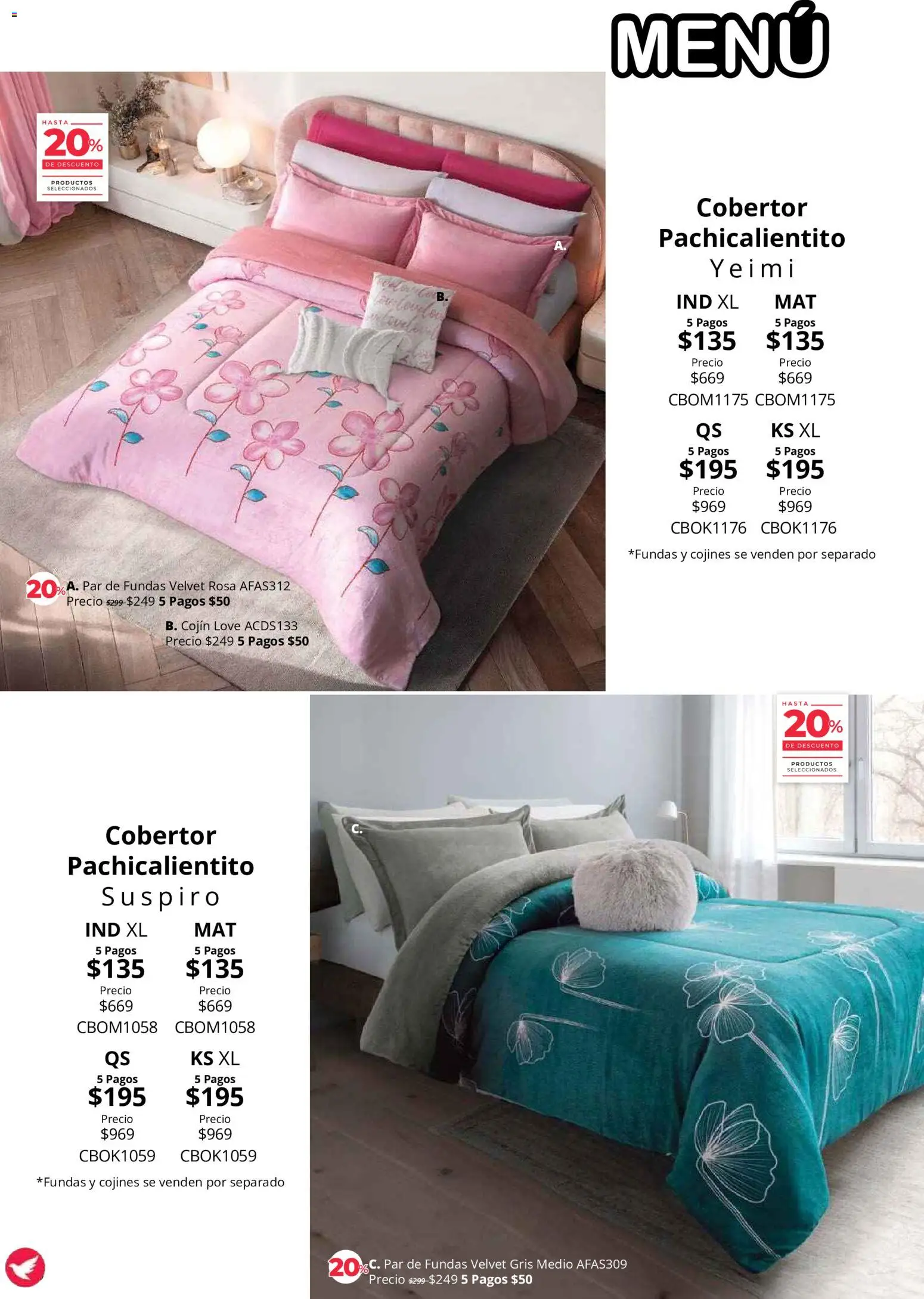 Nuevas ofertas de Colchas Concord válidas en toda la República Mexicana desde el 01/08/2026. ¡Encuentra las mejores ofertas en Colchas Concord catálogo Colección Cobertor! | Página: 19 | Productos: Cobertor