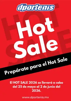 Vista previa de Dportenis Hot Sale aviso, nuevo folleto de la tienda, válido en México a partir del 07.05.2026