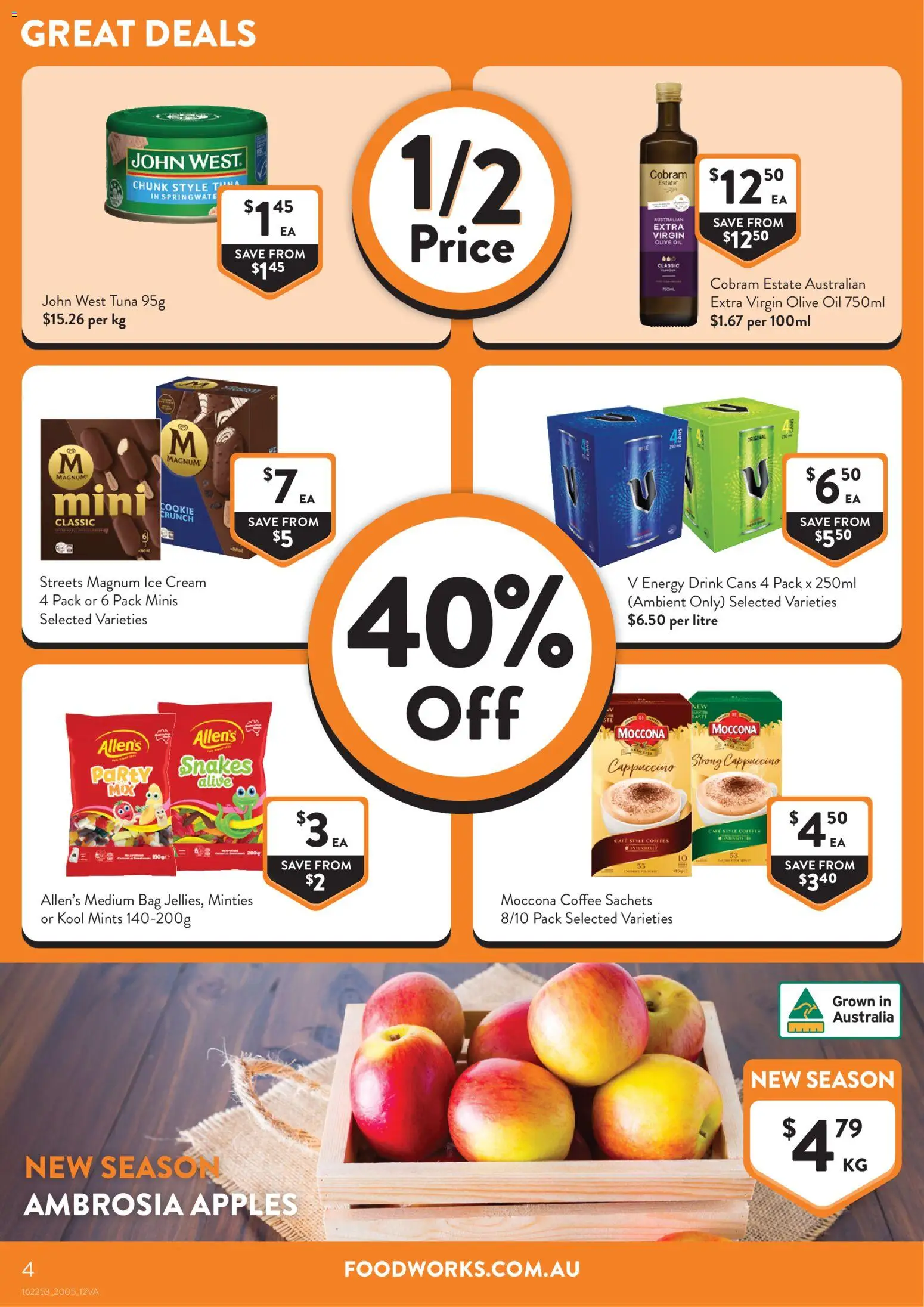 Foodworks catalogue - valid from 20.05.2026 | Page: 4 | Products: Coffee, Apples, Moccona, Bag