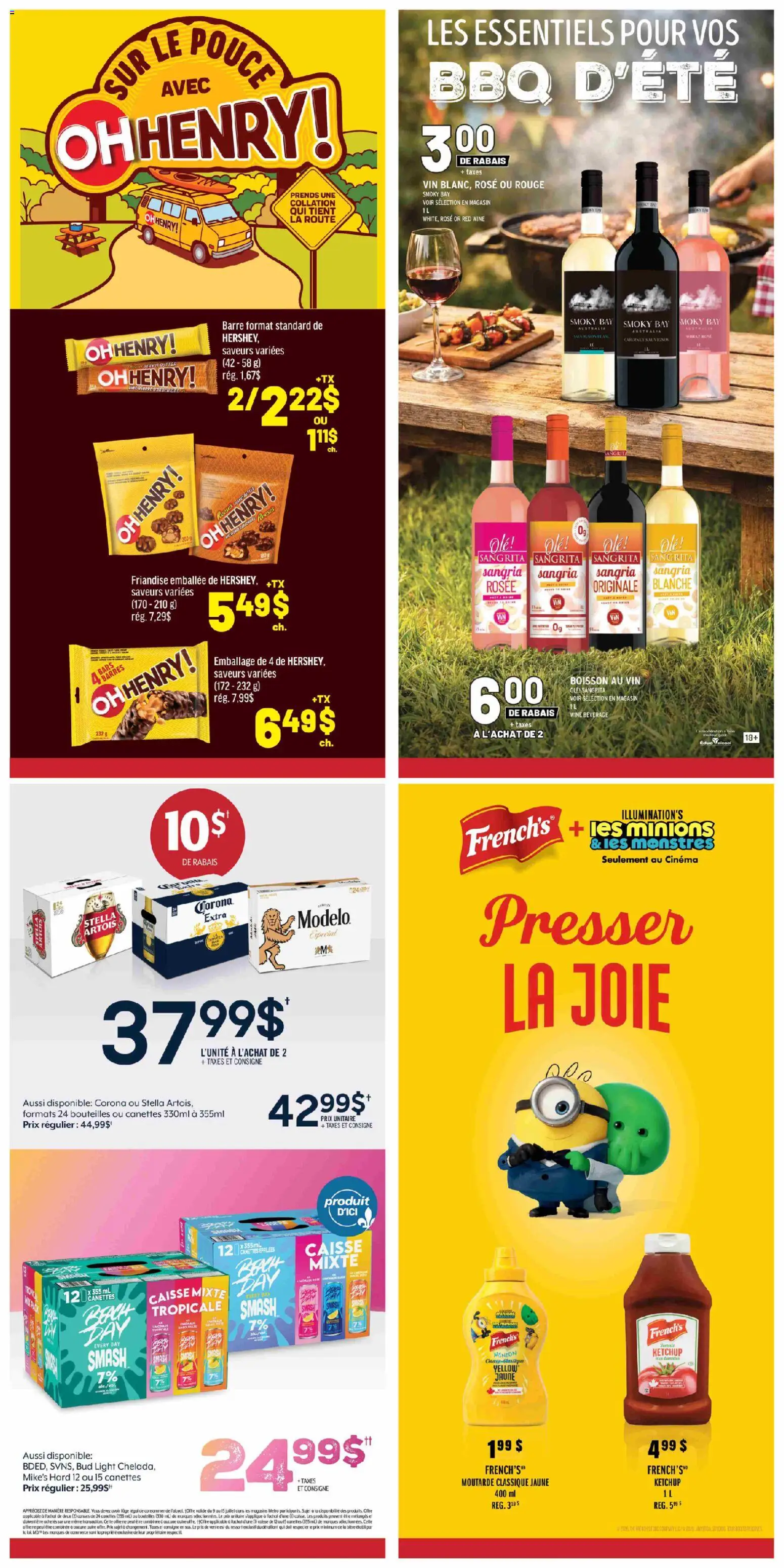 Metro flyer valid from Jul 9, 2026 | Page: 22 | Products: Ketchup, Wine