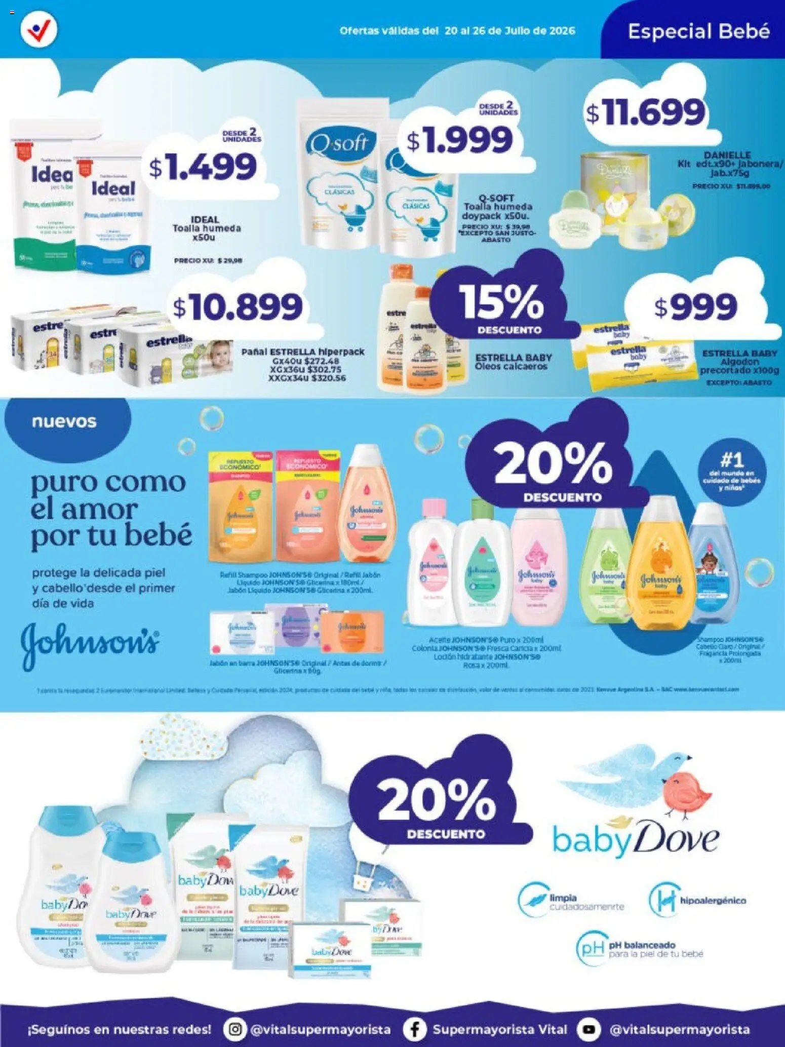 Vital - Especial de pañales │ válido desde el 20/07/2026 | Página: 5 | Productos: Toalla, Aceite, Jabón líquido, Jabón