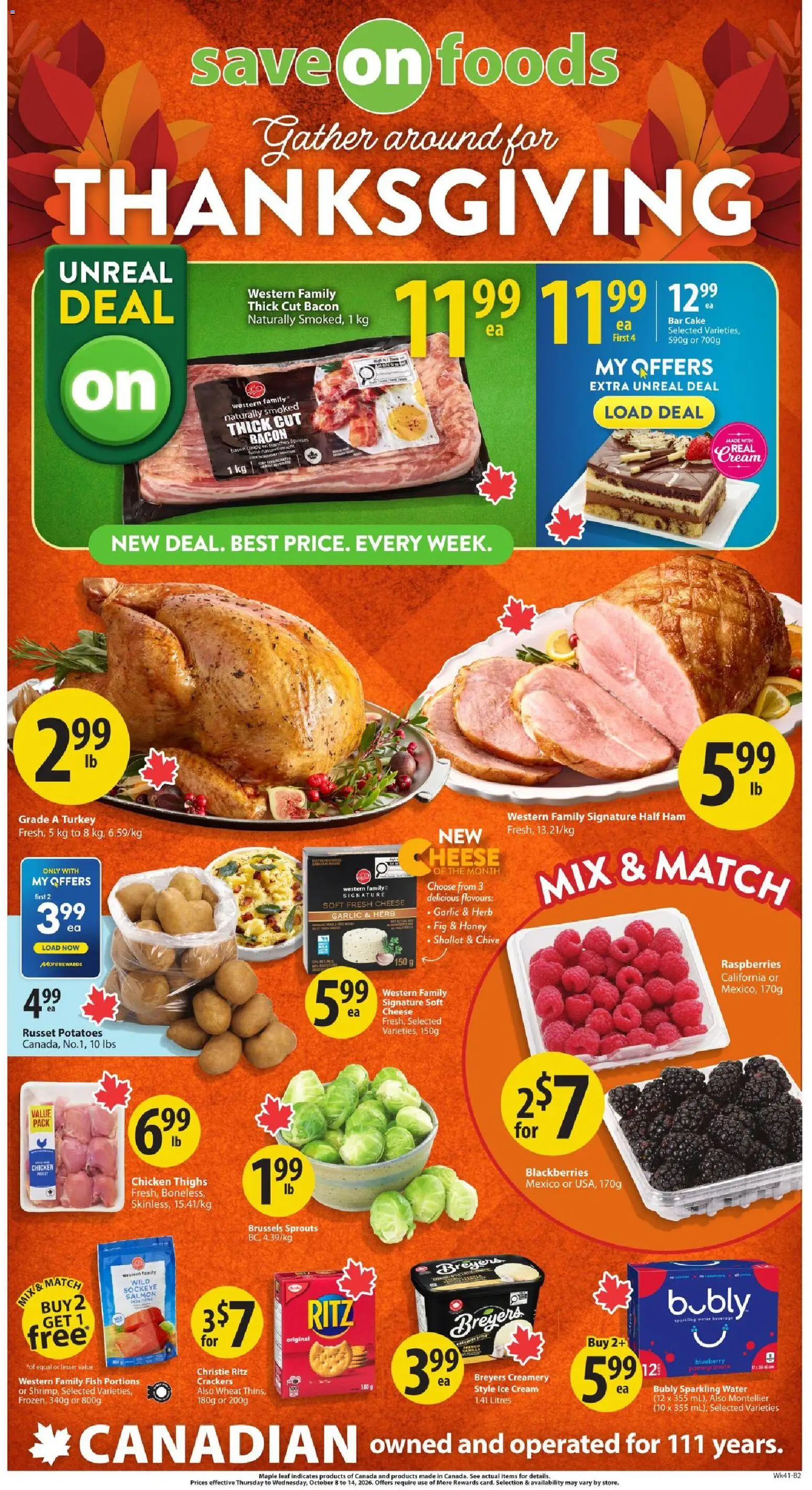 Save on foods flyer valid from Oct 8, 2026 | Page: 1