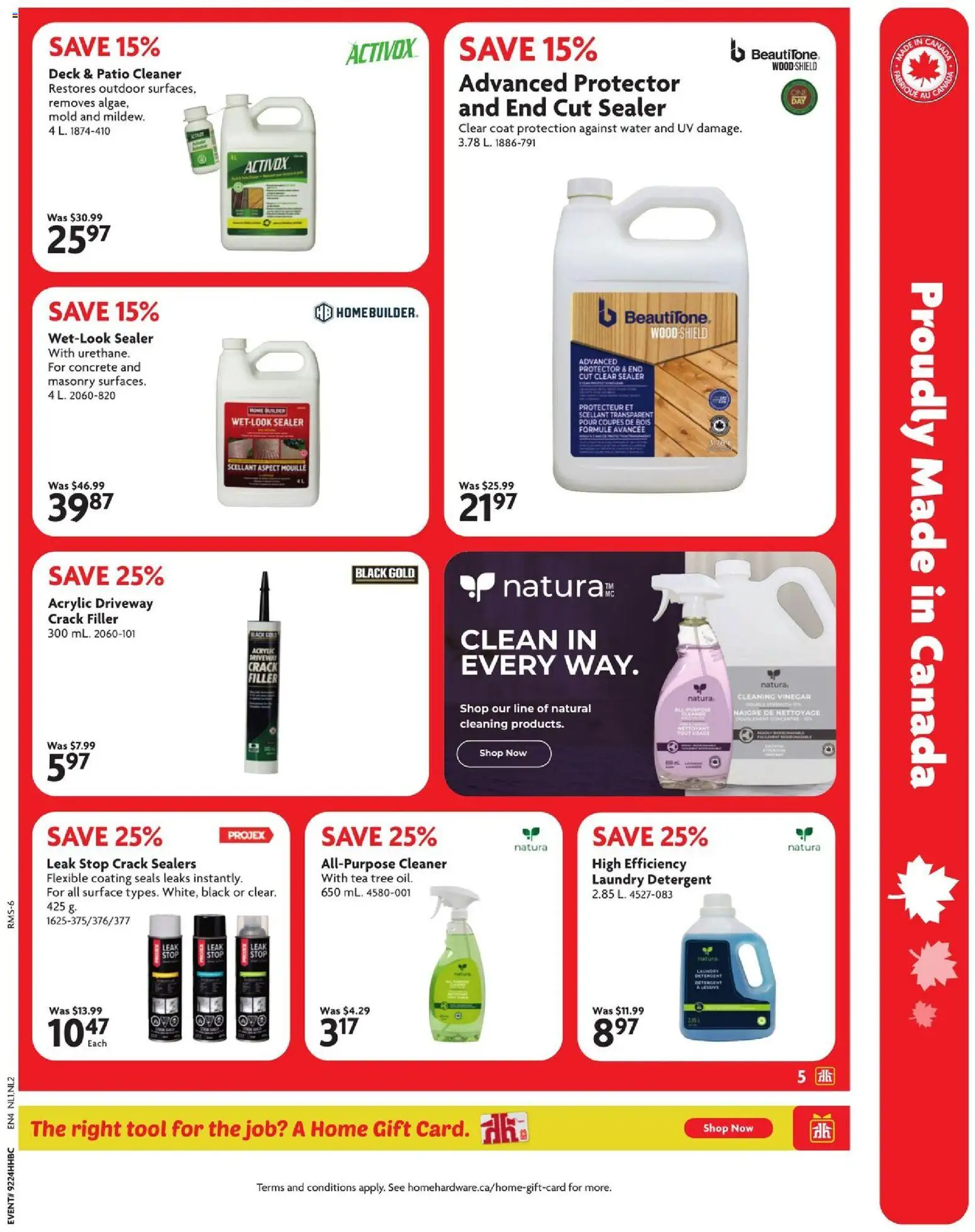 Home Hardware flyer valid from 11.06.2026 | Page: 6 | Products: Tea, Detergent, Coat