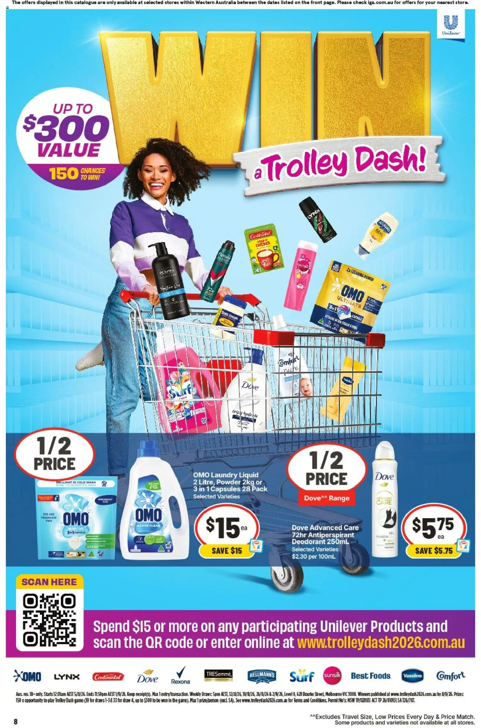 IGA catalogue - valid from 12/08/2026 | Page: 8 | Products: Deodorant, Laundry, Game, Vaseline