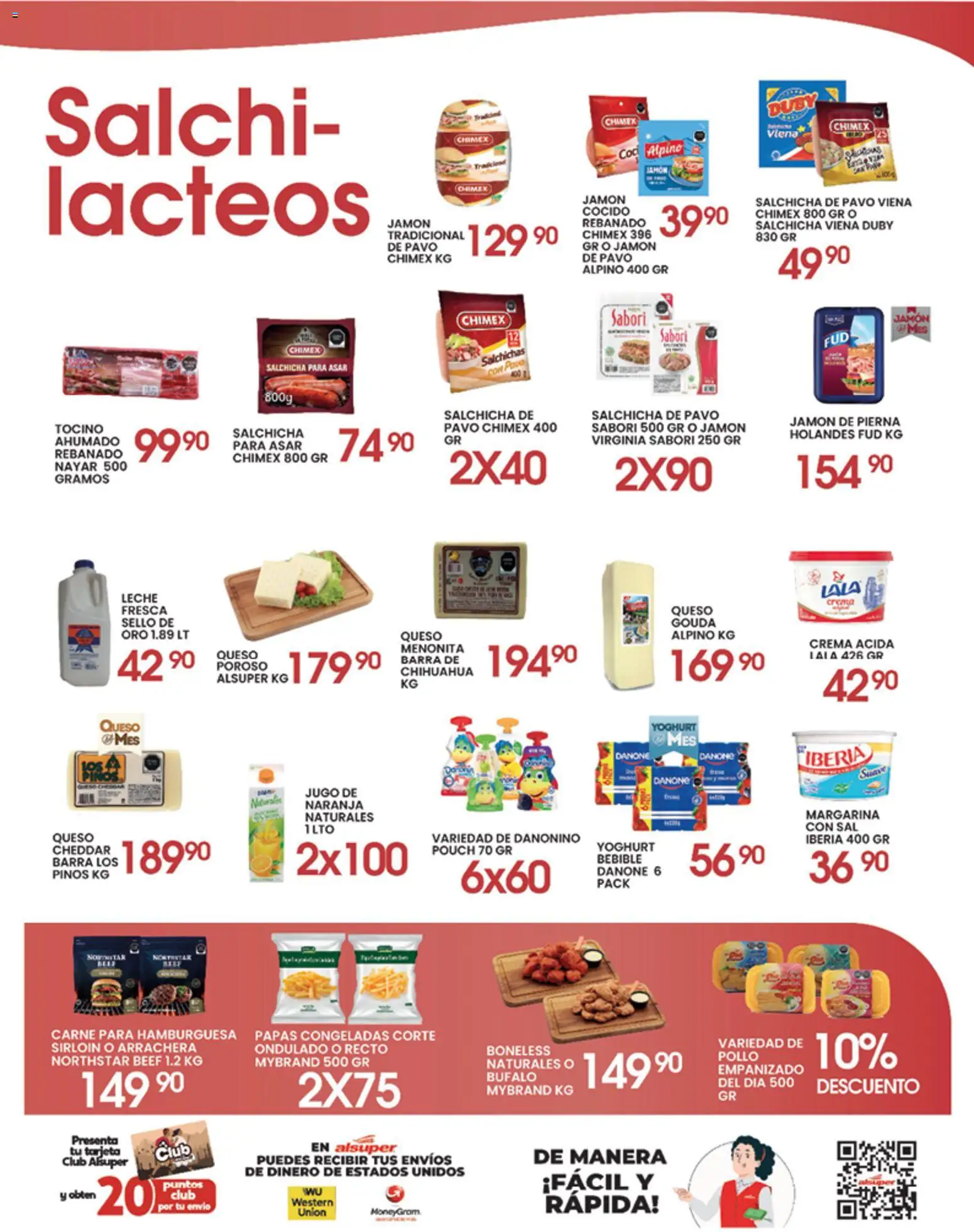 Nuevas ofertas de Alsuper válidas en toda la República Mexicana desde el 22.05.2026. ¡Encuentra las mejores ofertas en Alsuper folleto! | Página: 3 | Productos: Jamón cocido, Tocino, Crema, Margarina