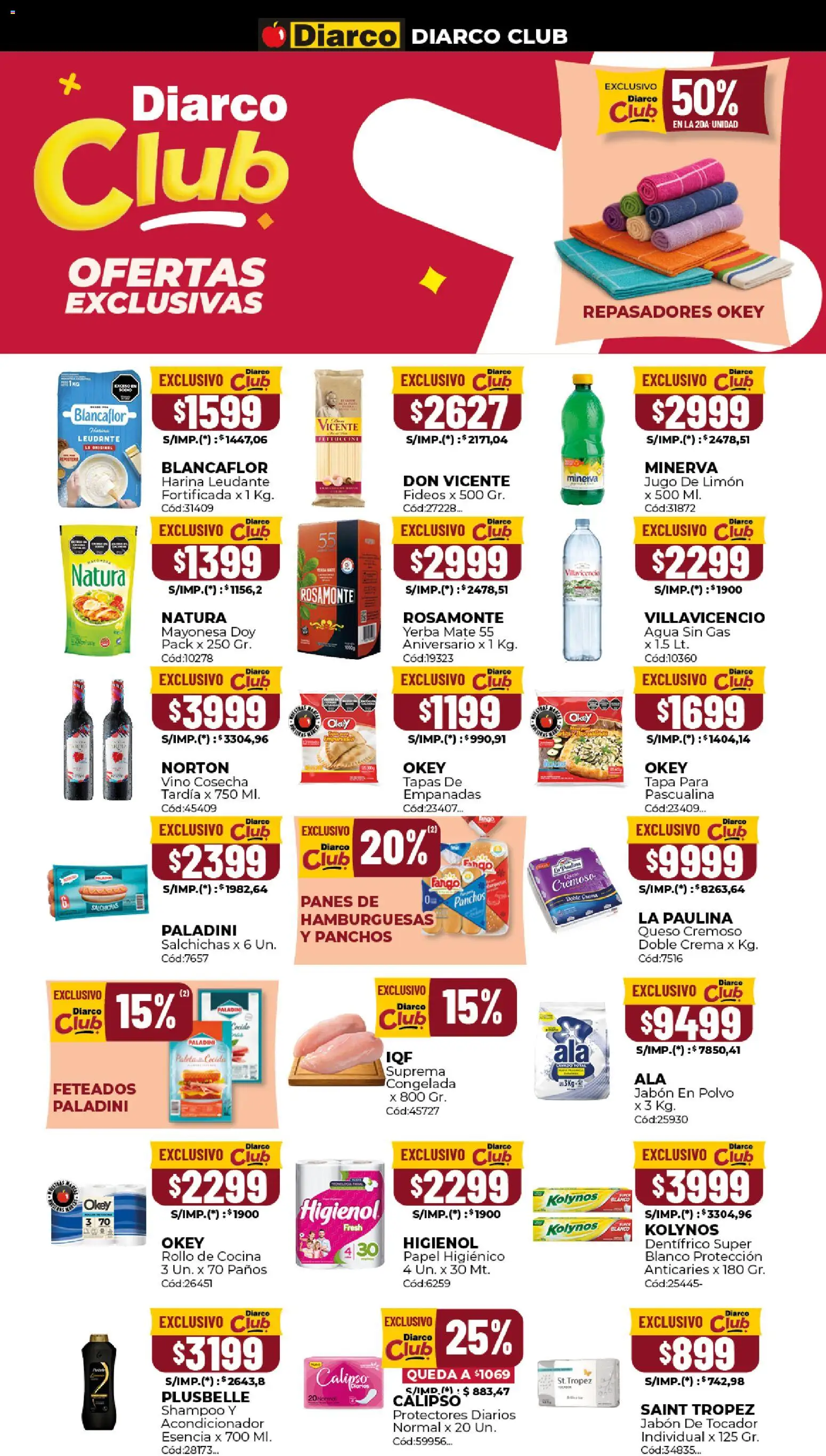 Diarco ofertas │ válido desde el 29/06/2026 | Página: 9 | Productos: Yerba, Polvo, Shampoo, Individual