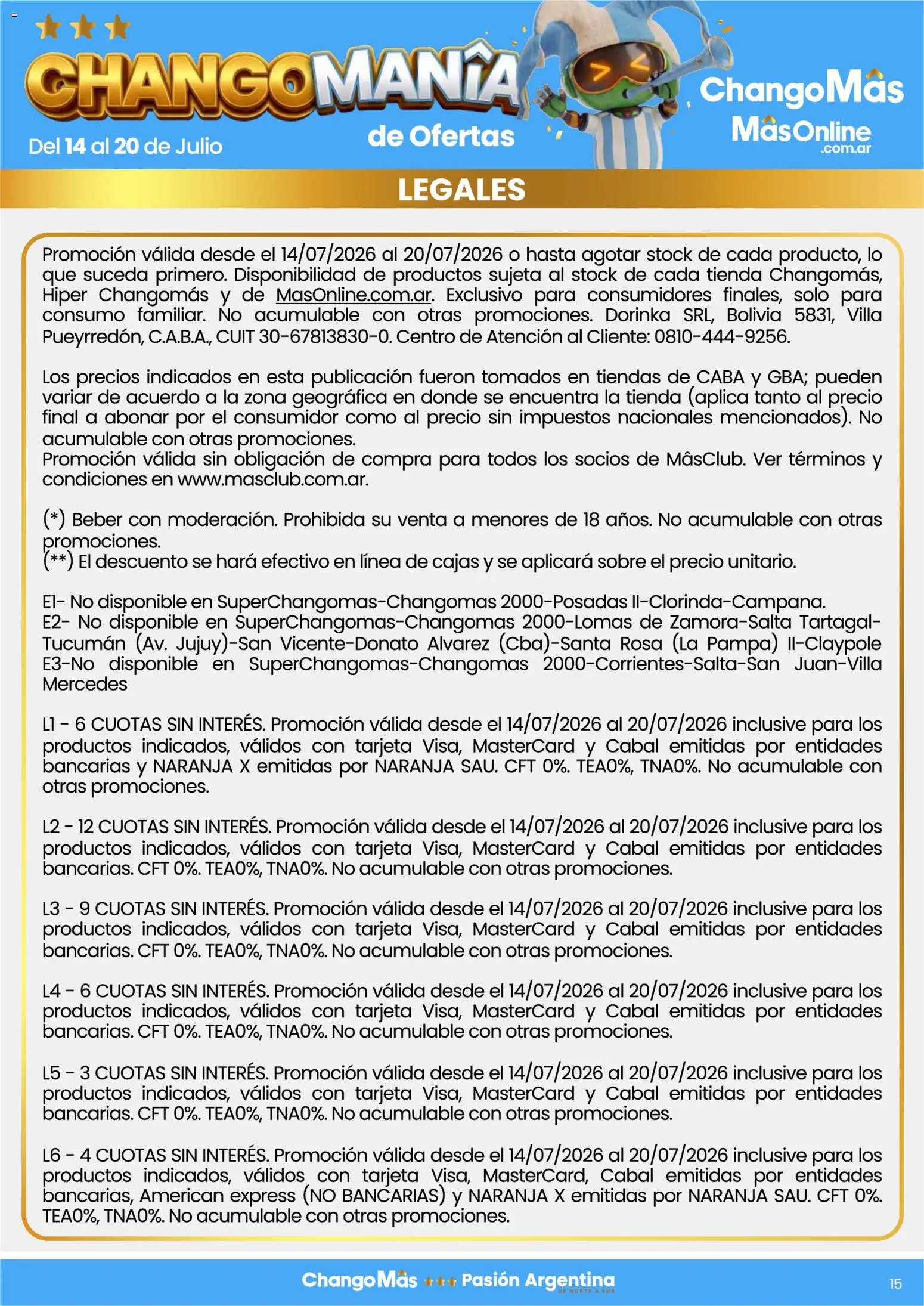 Changomas ofertas │ válido desde el 14/07/2026 | Página: 15