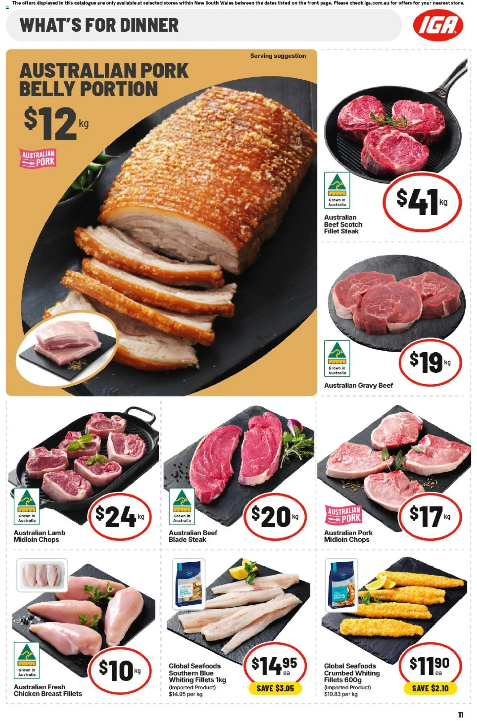 IGA catalogue - valid from 23/09/2026 | Page: 19 | Products: Lamb, Beef, Pork belly, Fillet