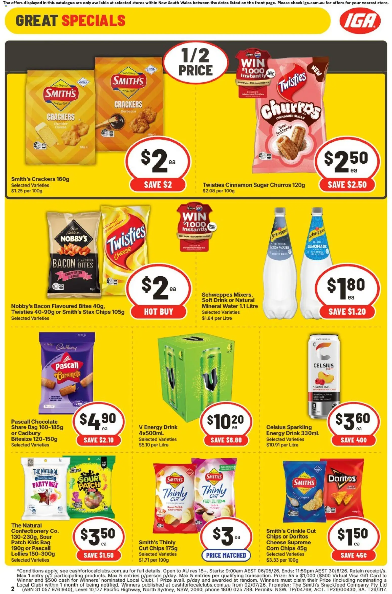 IGA catalogue - valid from 20.05.2026 | Page: 3 | Products: Bacon, Cheese, Water, Bag