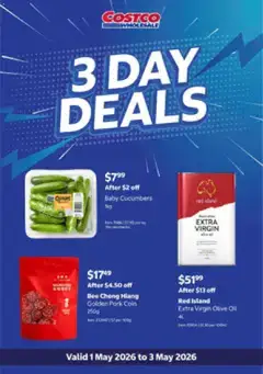 Preview of Costco catalogue 3 day deals - valid from 01.05.2026