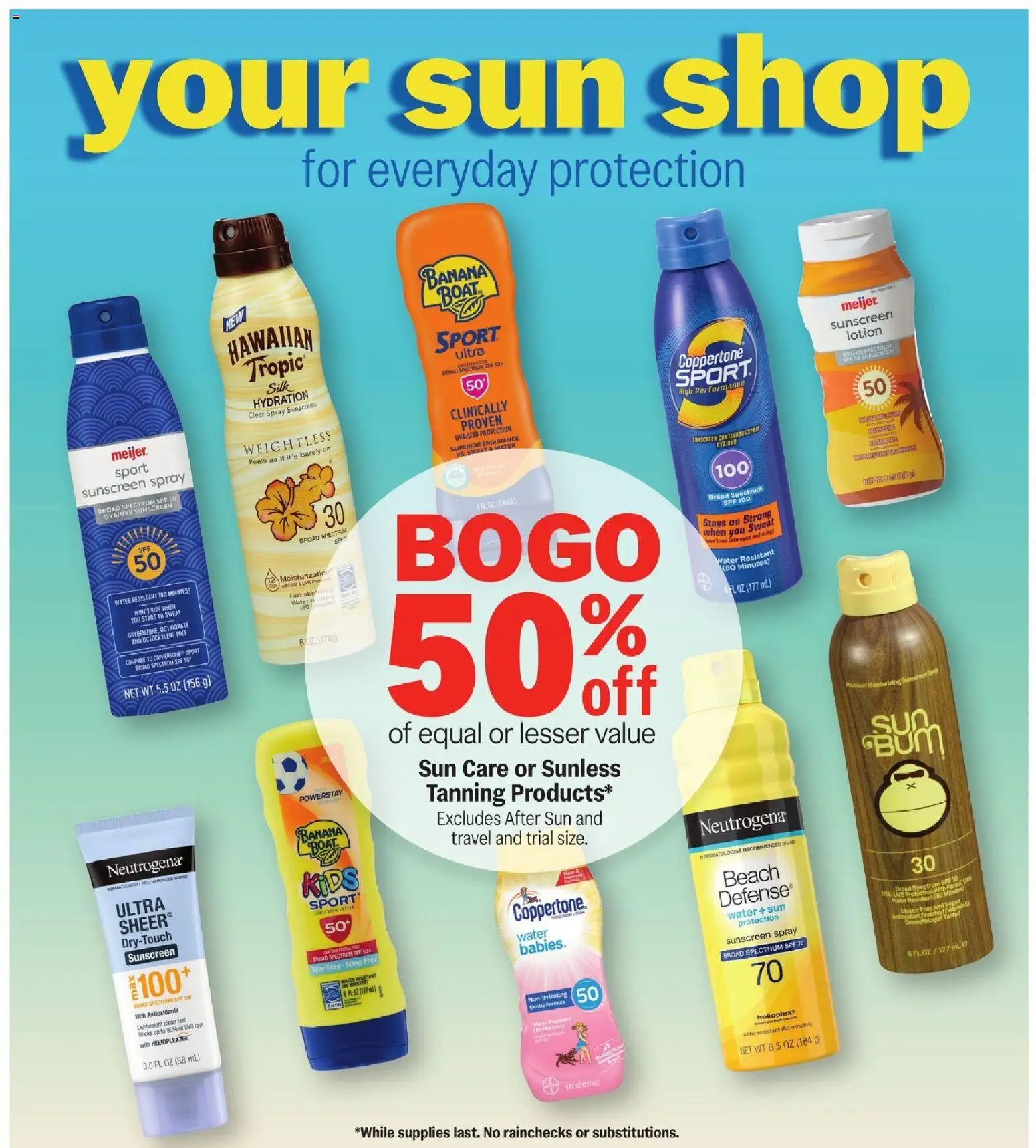 Meijer Weekly Ad - MI - valid from 13.05.2026 | Page: 43 | Products: Sunscreen, Water