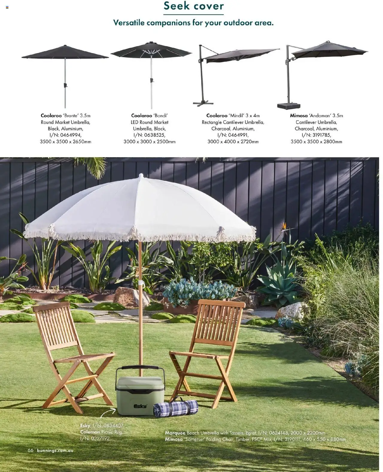 Bunnings Warehouse catalogue - valid from 25/08/2025 | Page: 66 | Products: Umbrella