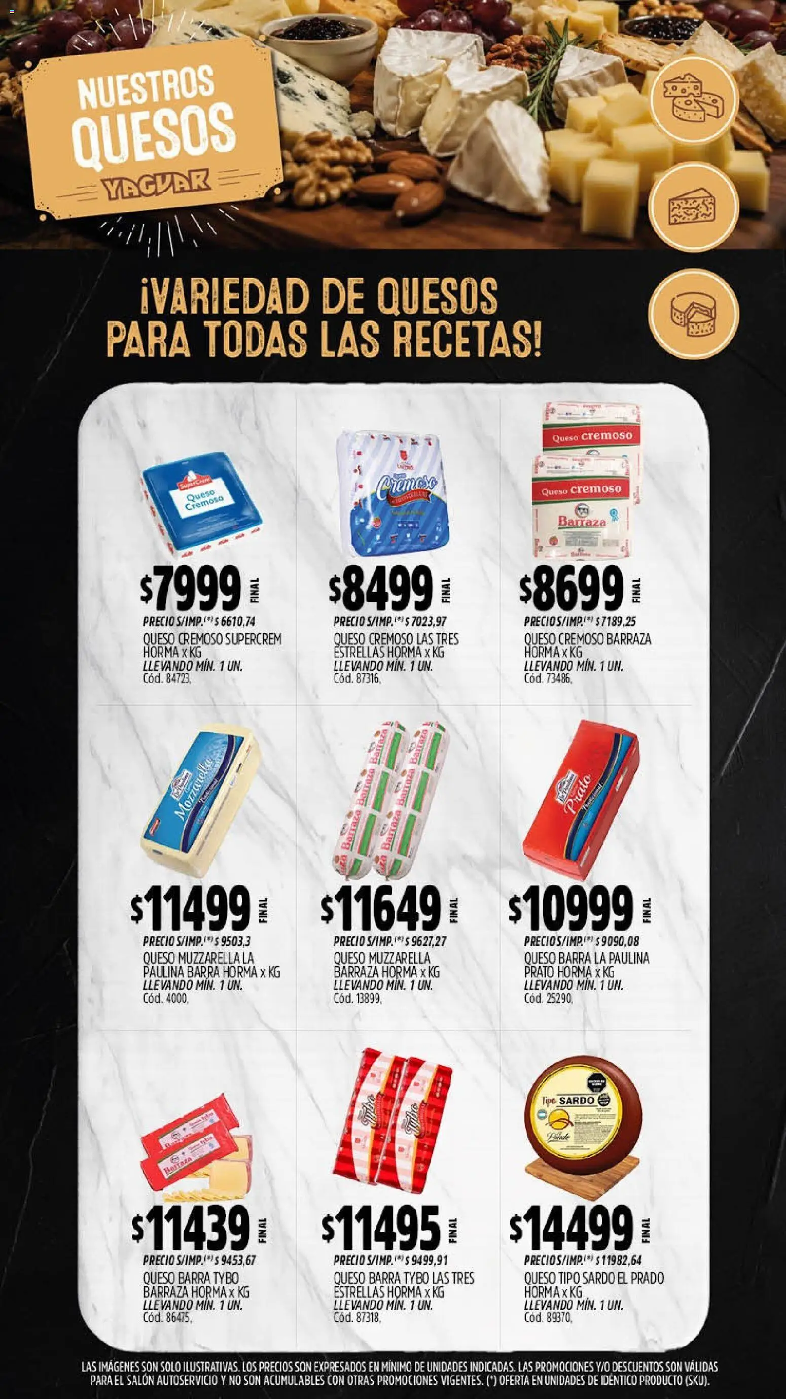 Yaguar - Oferta Semanal Córdoba │ válido desde el 14/09/2026 | Página: 8 | Productos: Mozzarella, Muzzarella, Queso