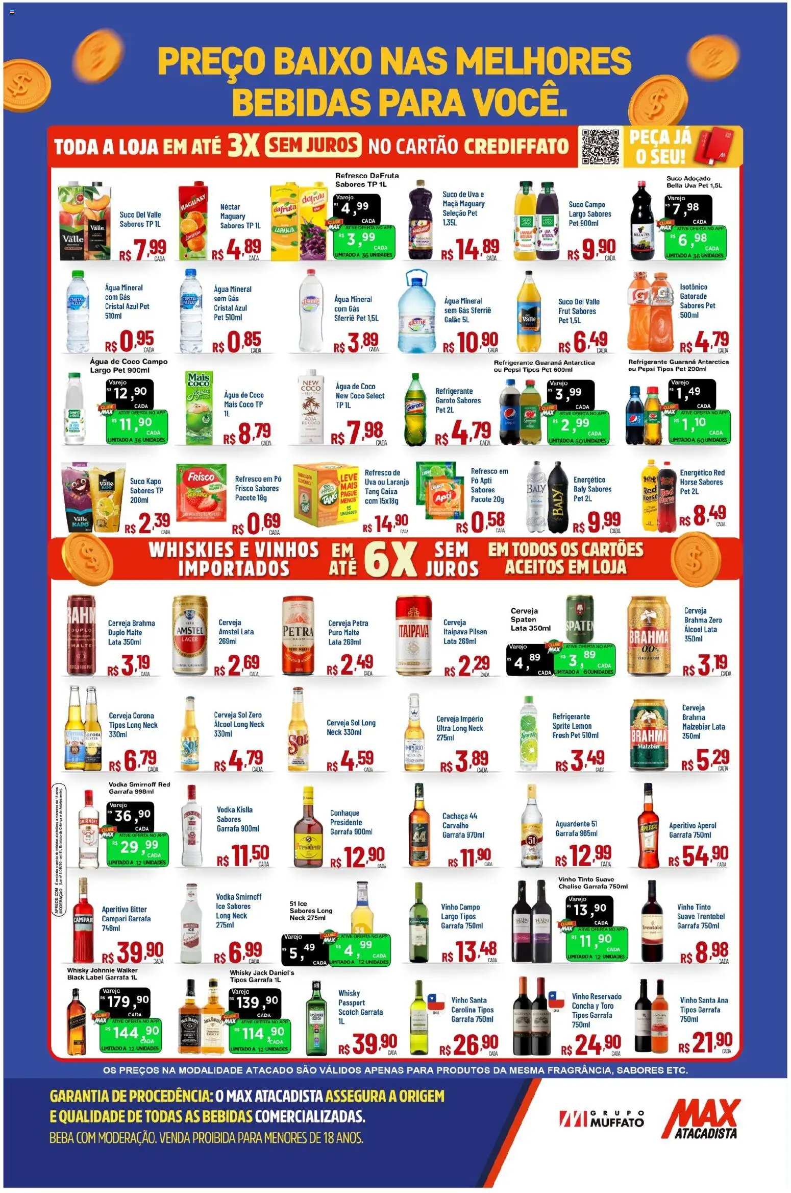 Max Atacadista Folheto - válido de 21.05.2026 | Página: 4 | Produtos: Pó, Refresco, Vinho, Campari