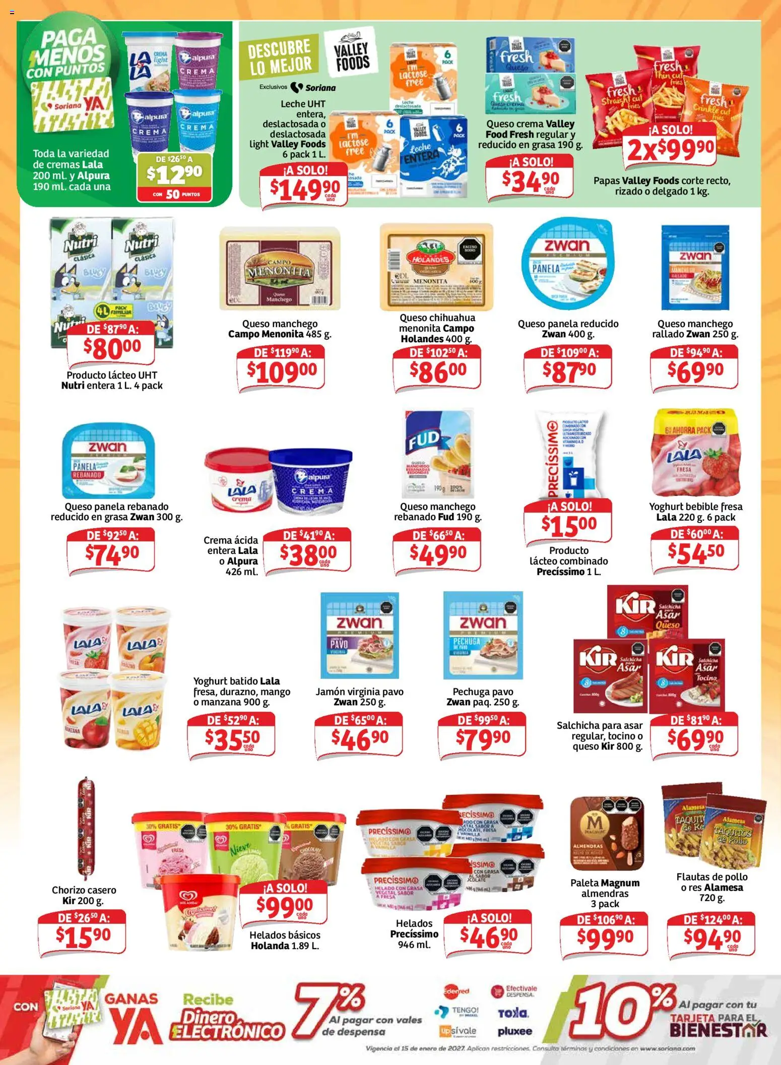Nuevas ofertas de Soriana válidas en toda la República Mexicana desde el 11/09/2026. ¡Encuentra las mejores ofertas en Soriana Mercado - Ahorro constante y sonante Mercado Nacional! | Página: 4 | Productos: Pollo, Leche entera, Mango, Helado
