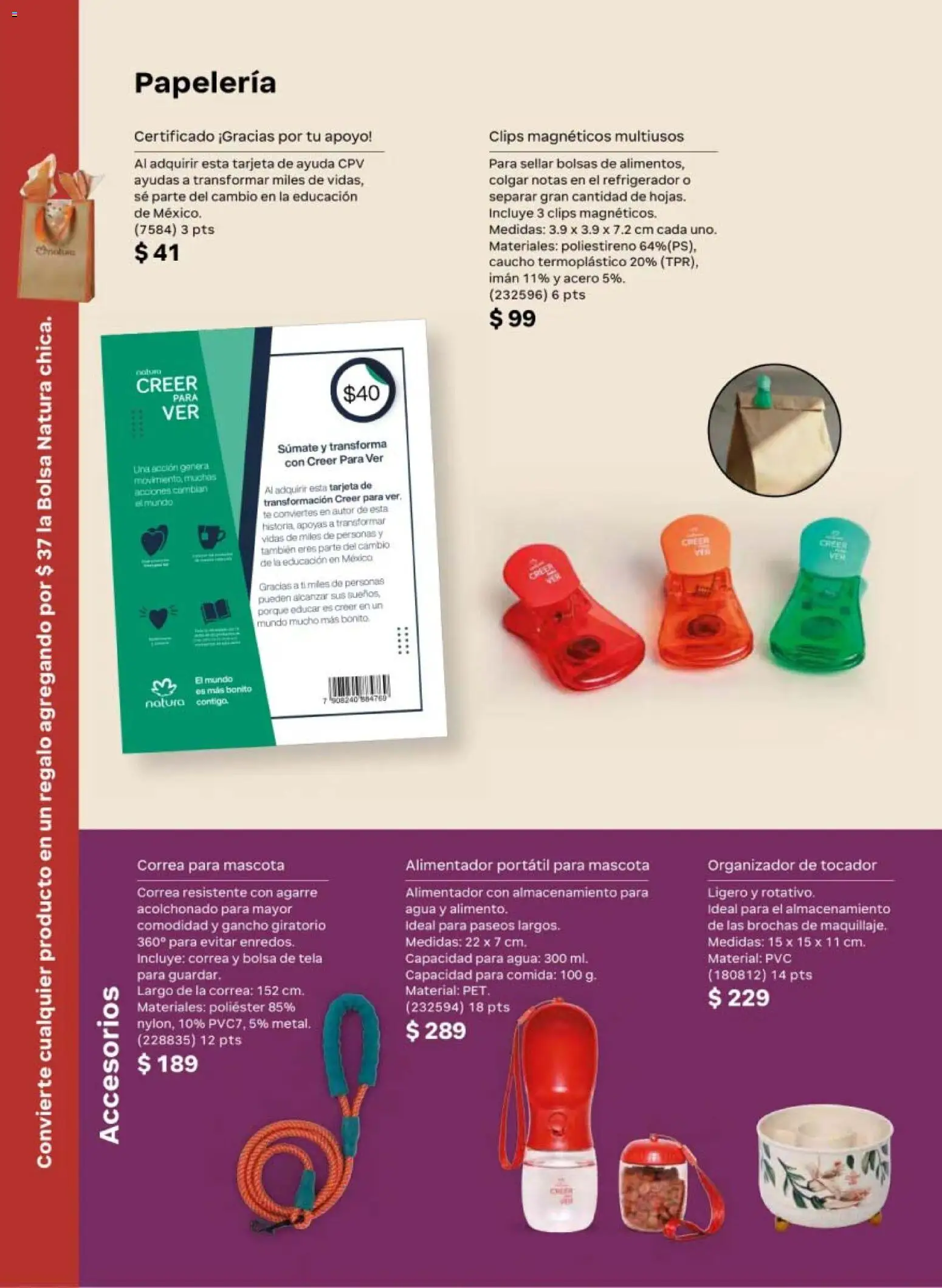 Nuevas ofertas de Natura válidas en toda la República Mexicana desde el 24.04.2026. ¡Encuentra las mejores ofertas en Natura campaña 7 2026! | Página: 160 | Productos: Refrigerador, Imán, Bolsa, Té