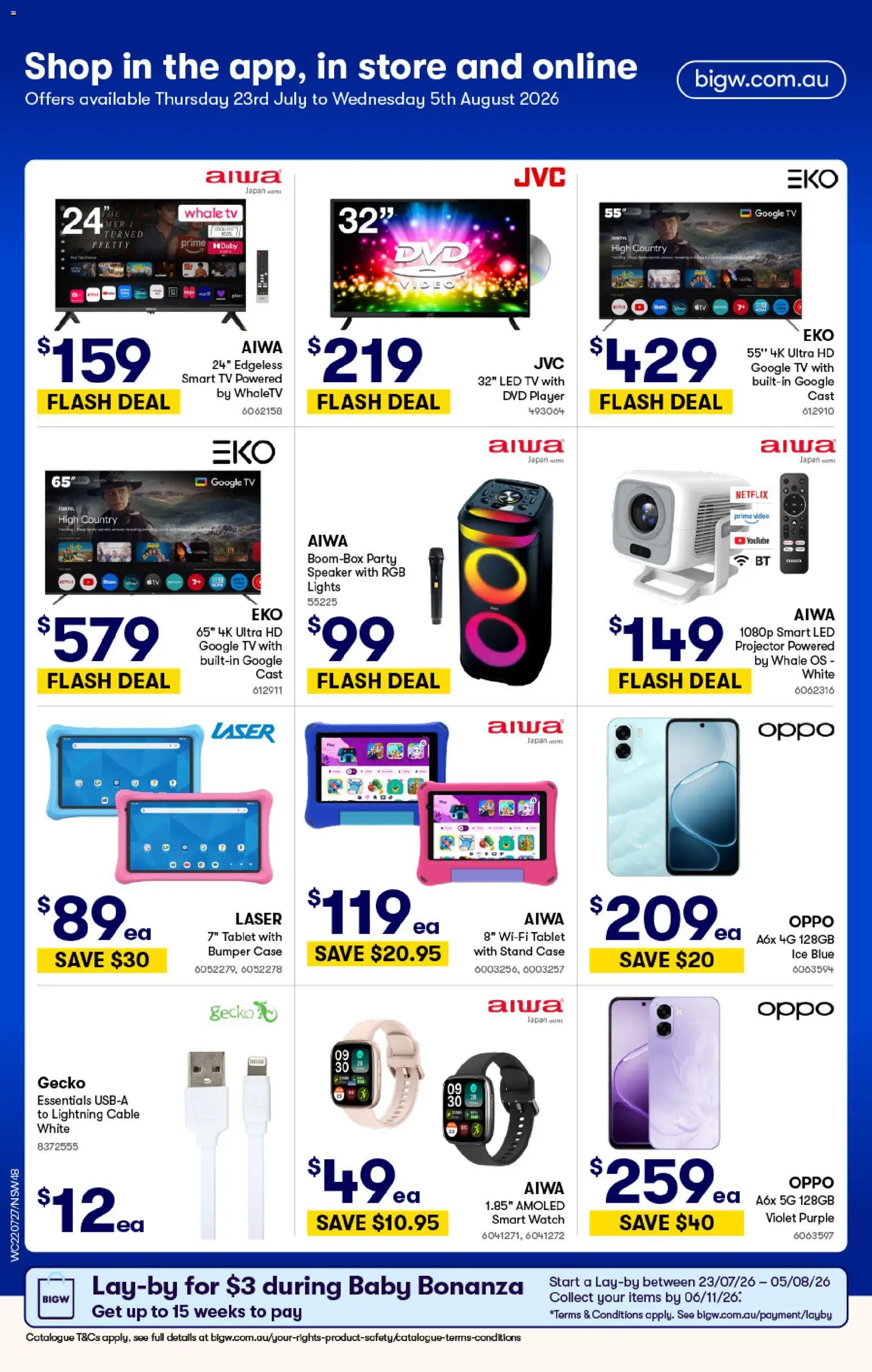 Woolworths catalogue - valid from 22/07/2026 | Page: 48 | Products: Tablet, Case, Projector, Speaker