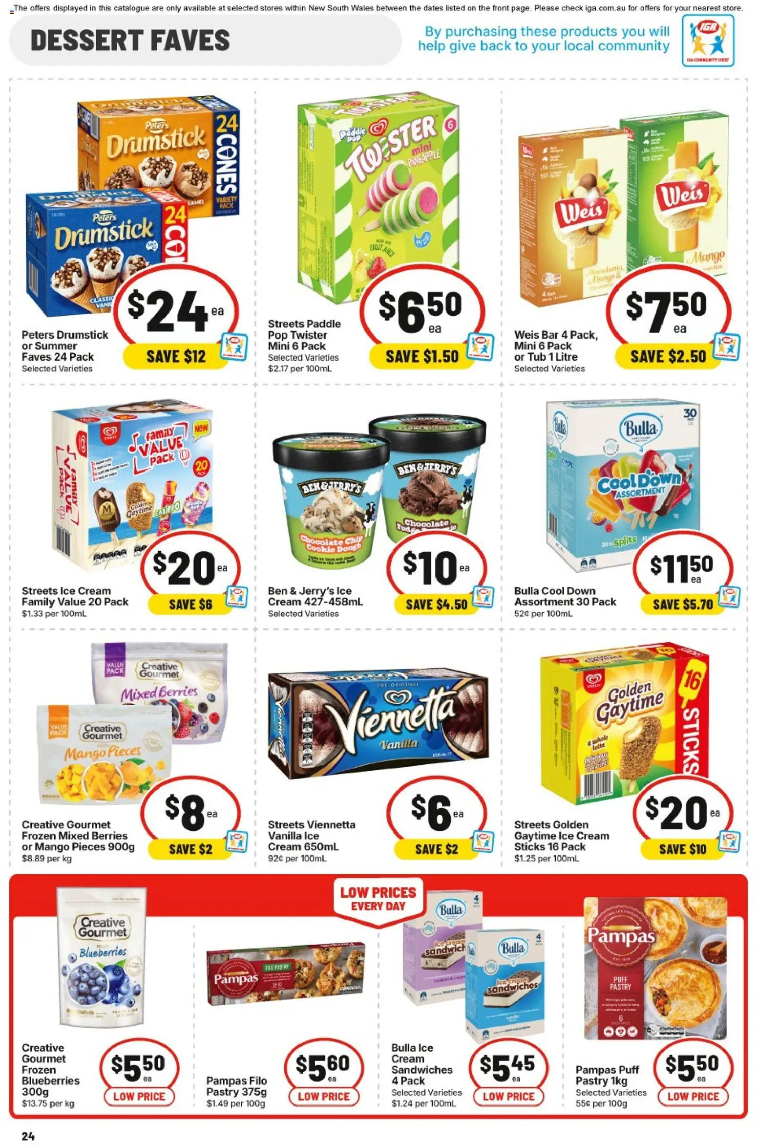 Coles catalogue - valid from 03.06.2026 | Page: 24 | Products: Chocolate, Cream, Ice cream, Mango