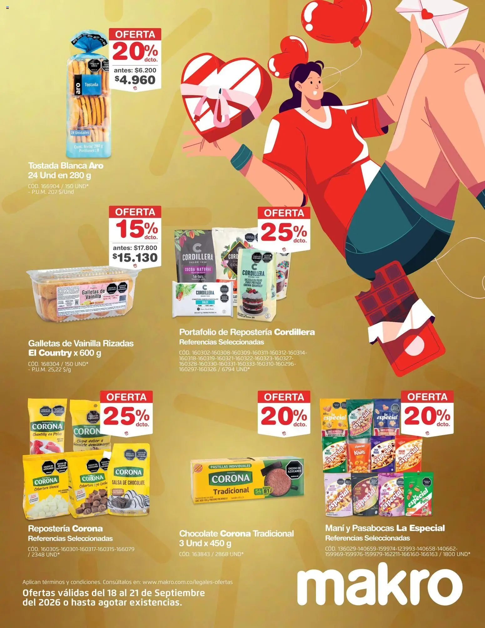 Makro revista - valida desde el 18/09/2026 | Página: 3 | Productos: Crema, Yogurt, Leche, Chocolate