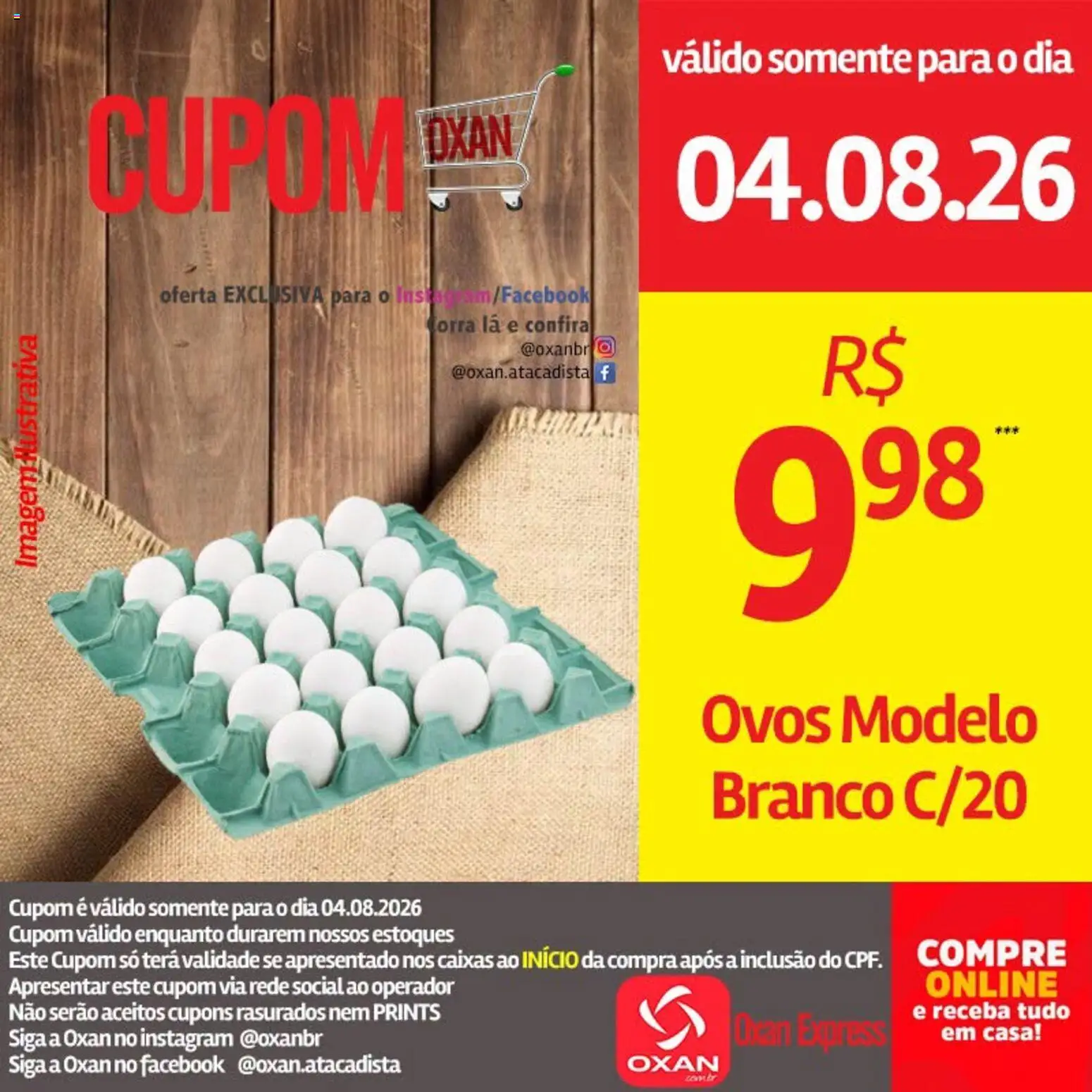 Oxan Atacadista Folheto - válido de 04/08/2026 | Página: 4 | Produtos: Ovos