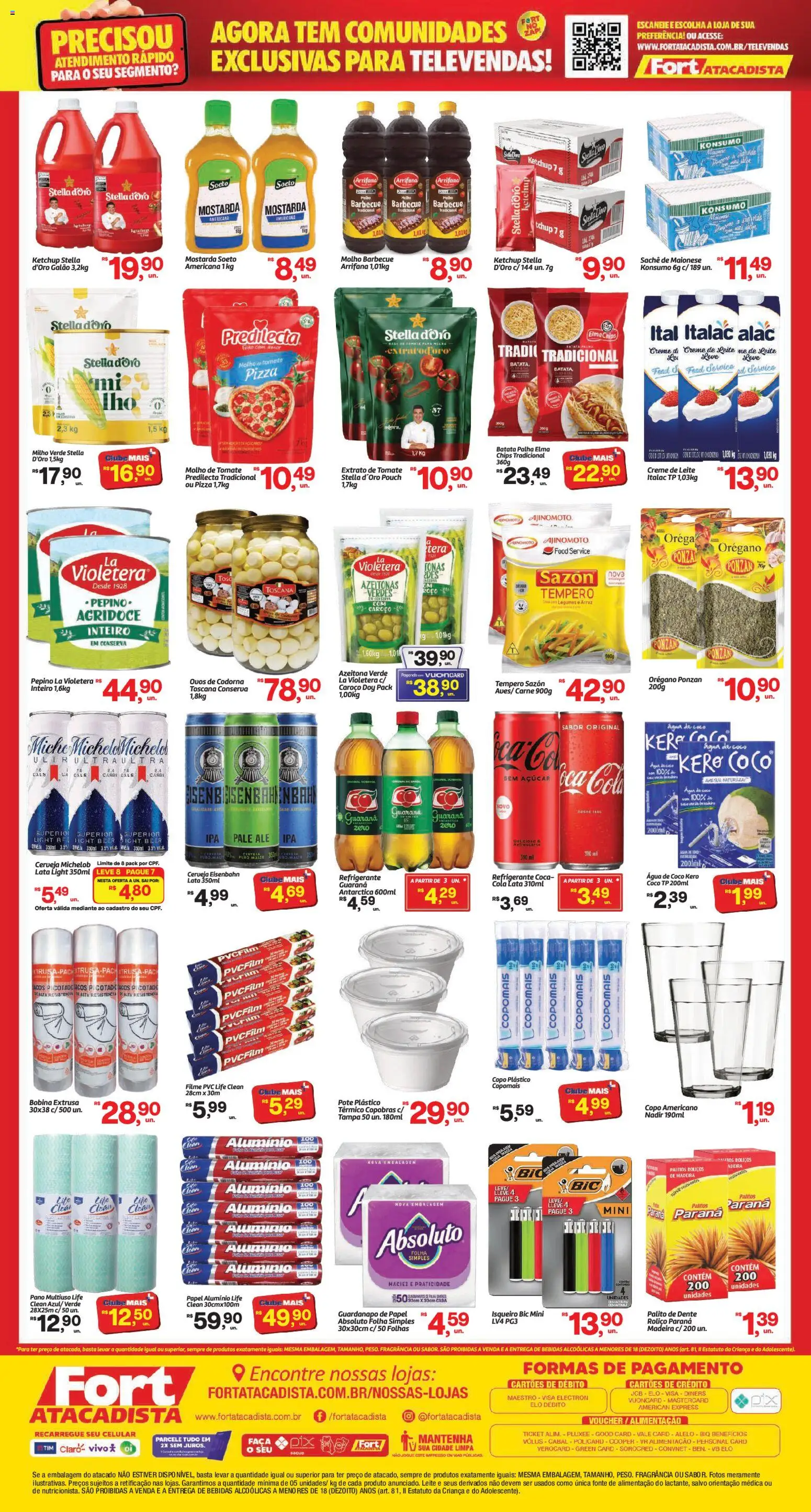 Fort Atacadista Folheto - válido de 24/08/2026 | Página: 2 | Produtos: Cerveja, Açúcar, Maionese, Ovos de codorna