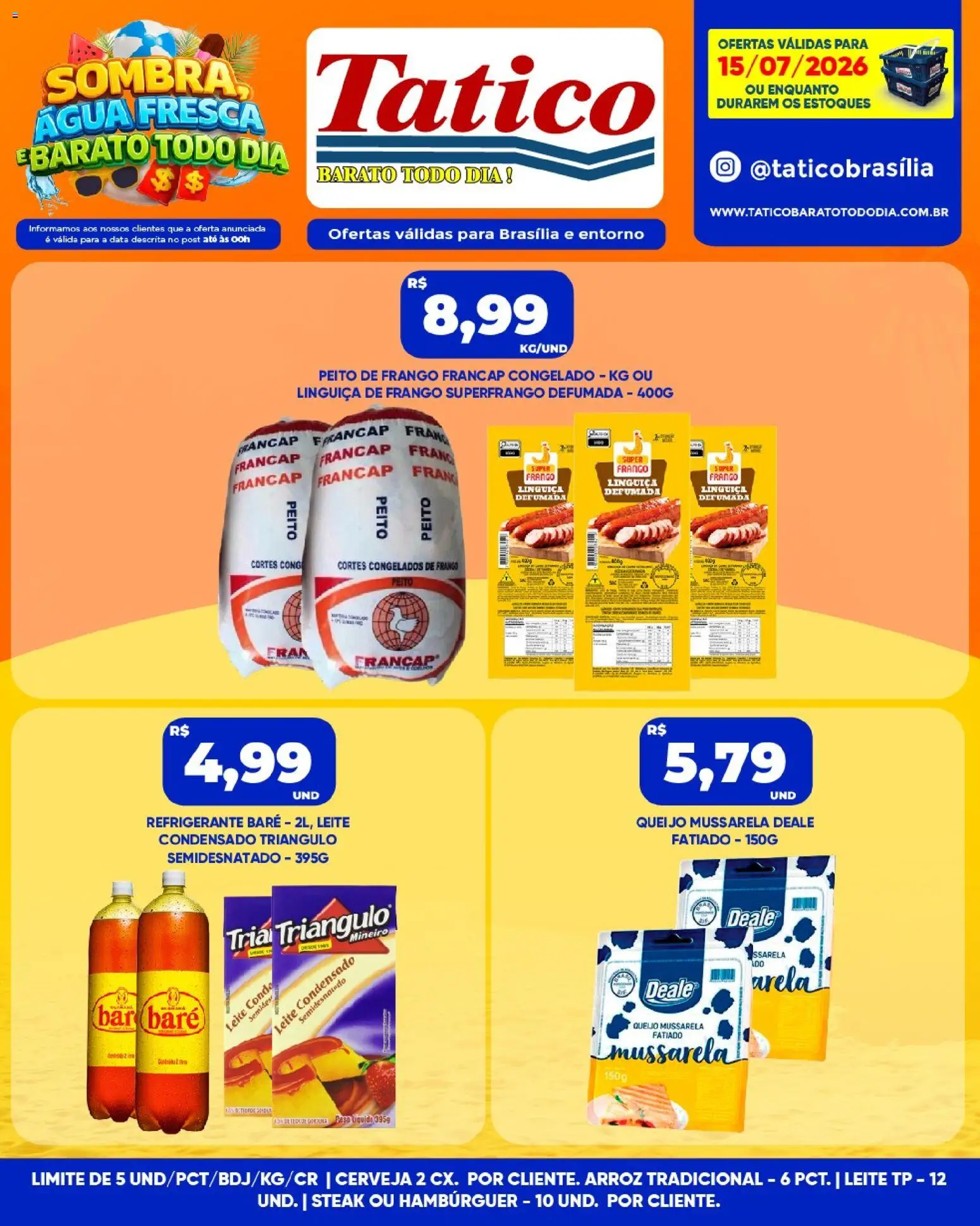 Tatico Folheto - válido de 16/07/2026 | Página: 25 | Produtos: Cerveja, Arroz, Refrigerante, Leite condensado