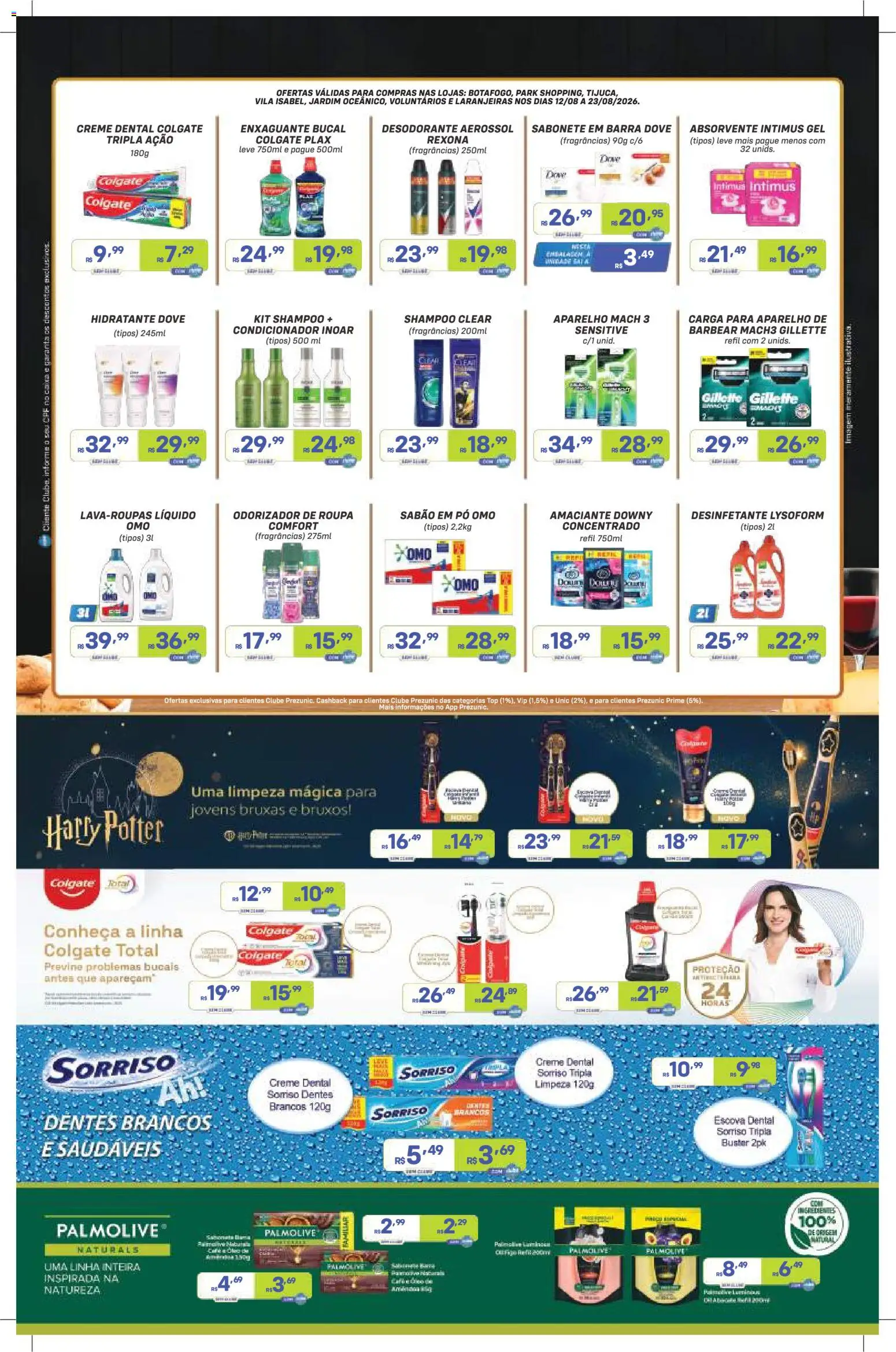 Prezunic Folheto - válido de 12/08/2026 | Página: 7 | Produtos: Shampoo, Pó, Creme dental, Absorvente