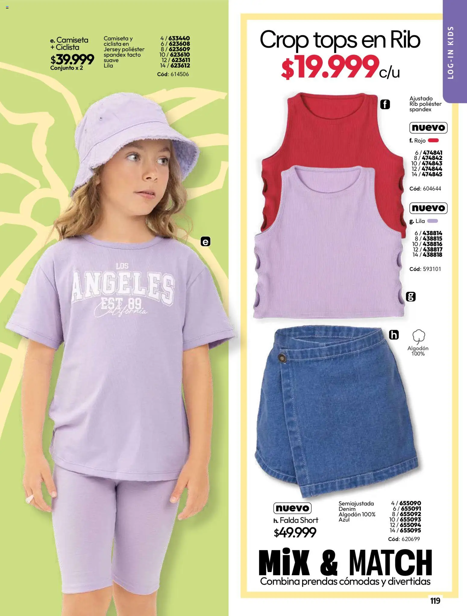 Carmel revista - valida desde el 01/04/2026 | Página: 119 | Productos: Algodón, Falda, Short, Conjunto
