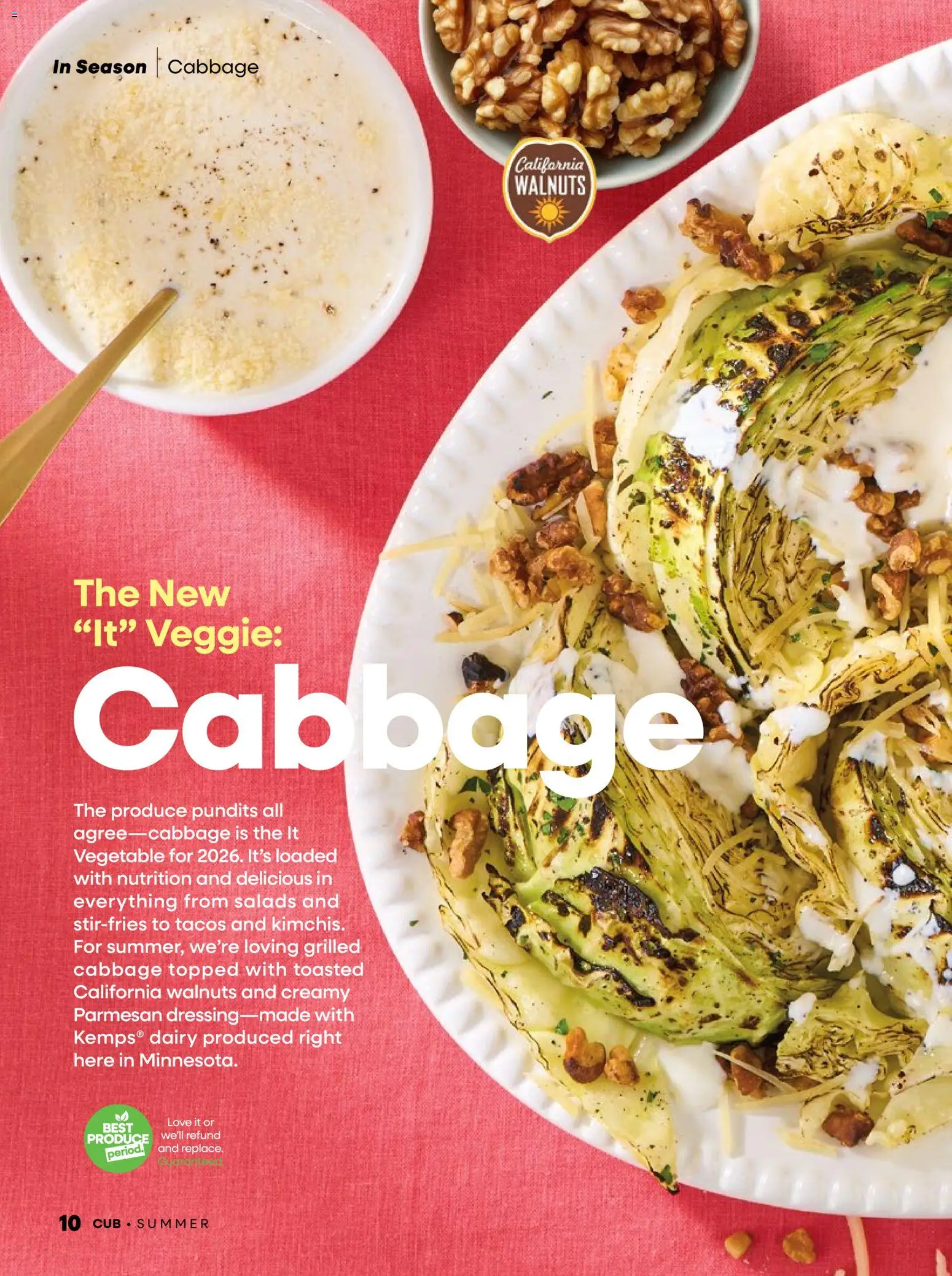 Cub Foods Magazine - valid from 06/01/2026 | Page: 10 | Products: Walnuts, Cabbage, Parmesan