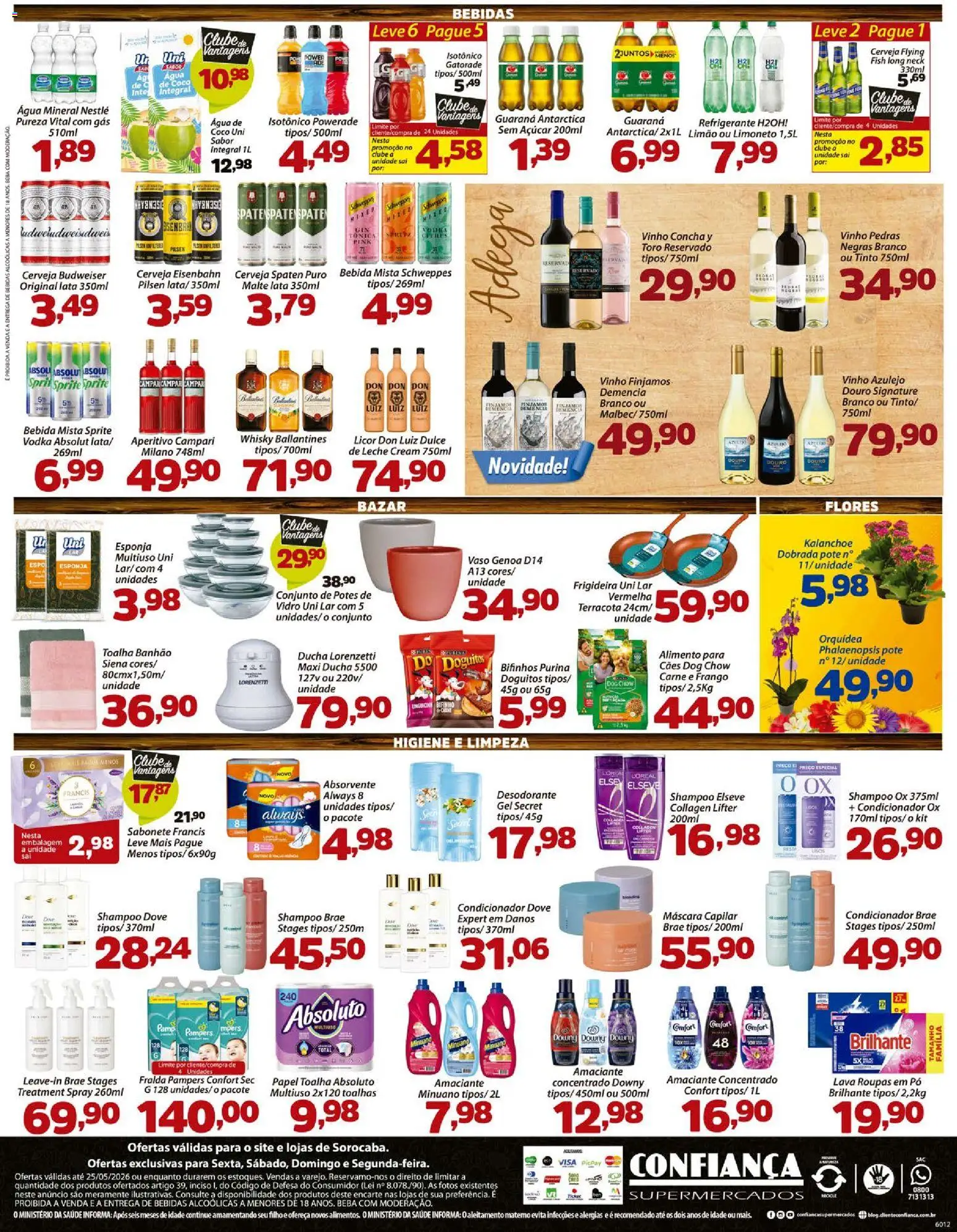 Confiança Folheto - válido de 22.05.2026 | Página: 4 | Produtos: Roupas, Açúcar, Campari, Absorvente