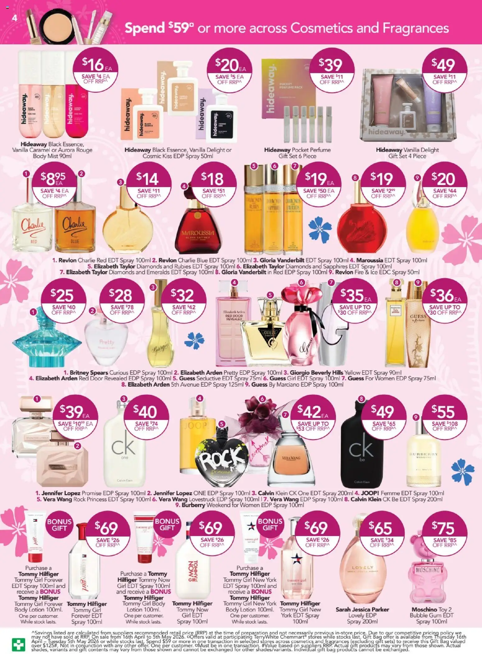 Terry White catalogue - valid from 16.04.2026 | Page: 4 | Products: Perfume, Gum, Body lotion, Bag