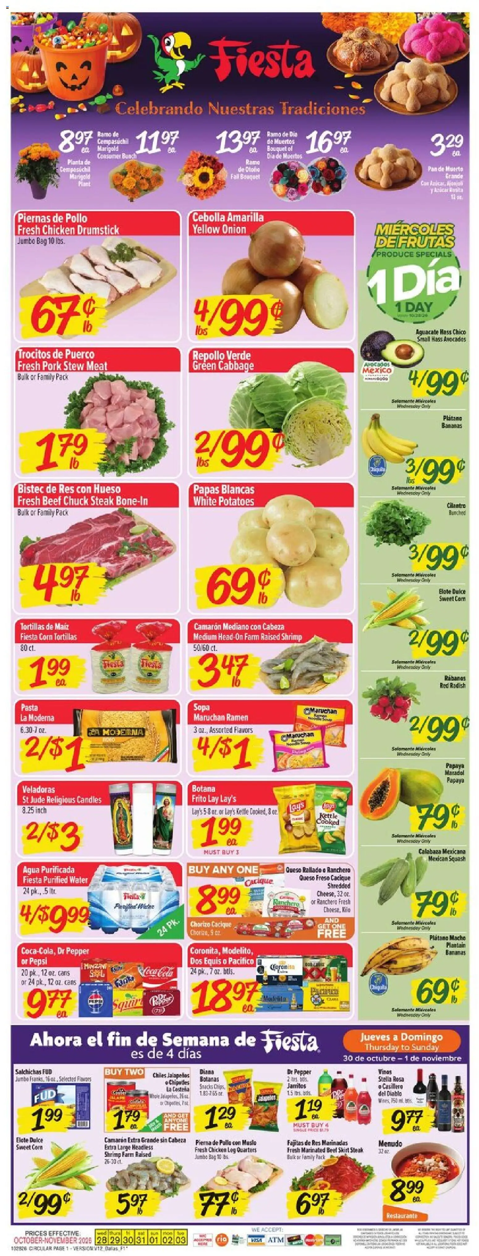Fiesta Mart Weekly Ad - valid from 10/28/2026 | Page: 1