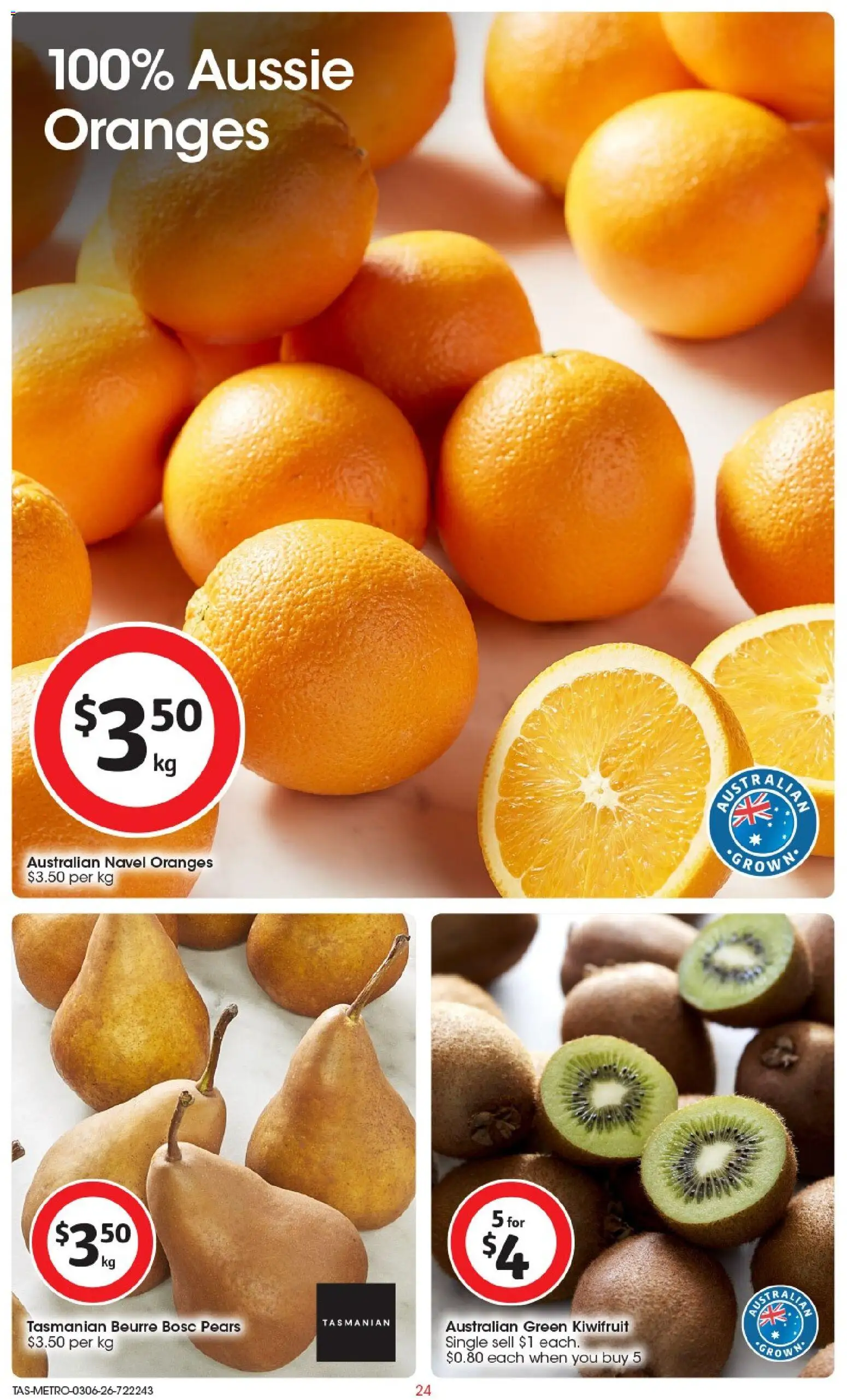 Coles catalogue - valid from 03.06.2026 | Page: 24 | Products: Oranges, Kiwifruit