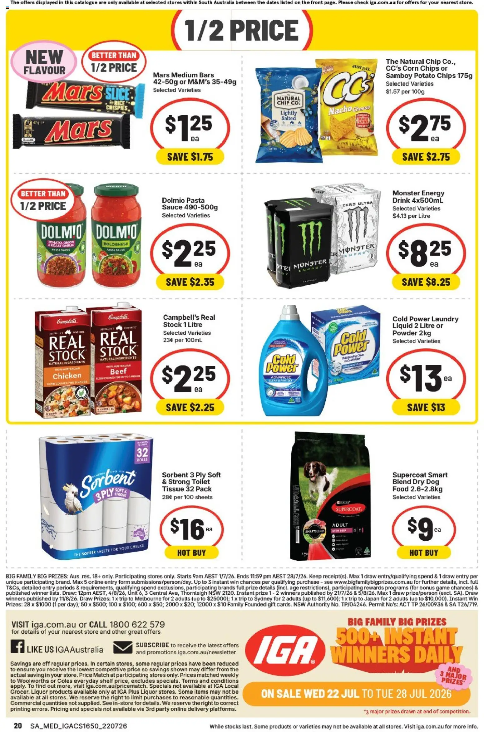 IGA catalogue - valid from 22/07/2026 | Page: 16 | Products: Cheese, Beef, Chips, Laundry