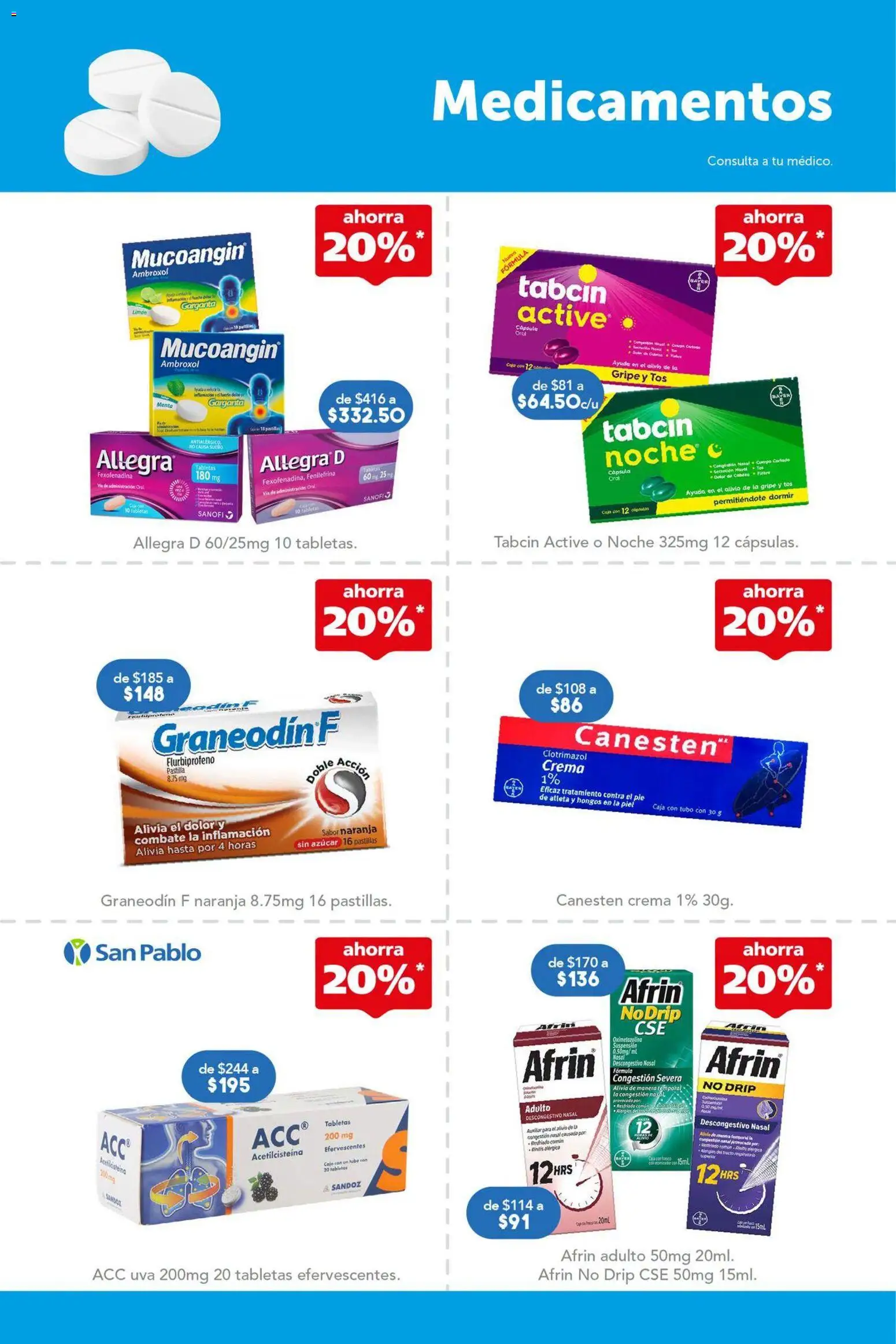 Nuevas ofertas de Farmacia San Pablo válidas en toda la República Mexicana desde el 16/08/2026. ¡Encuentra las mejores ofertas en Farmacia San Pablo catálogo! | Página: 3 | Productos: Crema, Limón, Uva, Caja