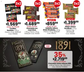 Vista previa Chocolate varios sabores 1891, Chocolate varios sabores 1891, x 90 g. válido desde el 21/09/2026 | Página: 5 | Productos: Mani, Limón, Café, Alfajor