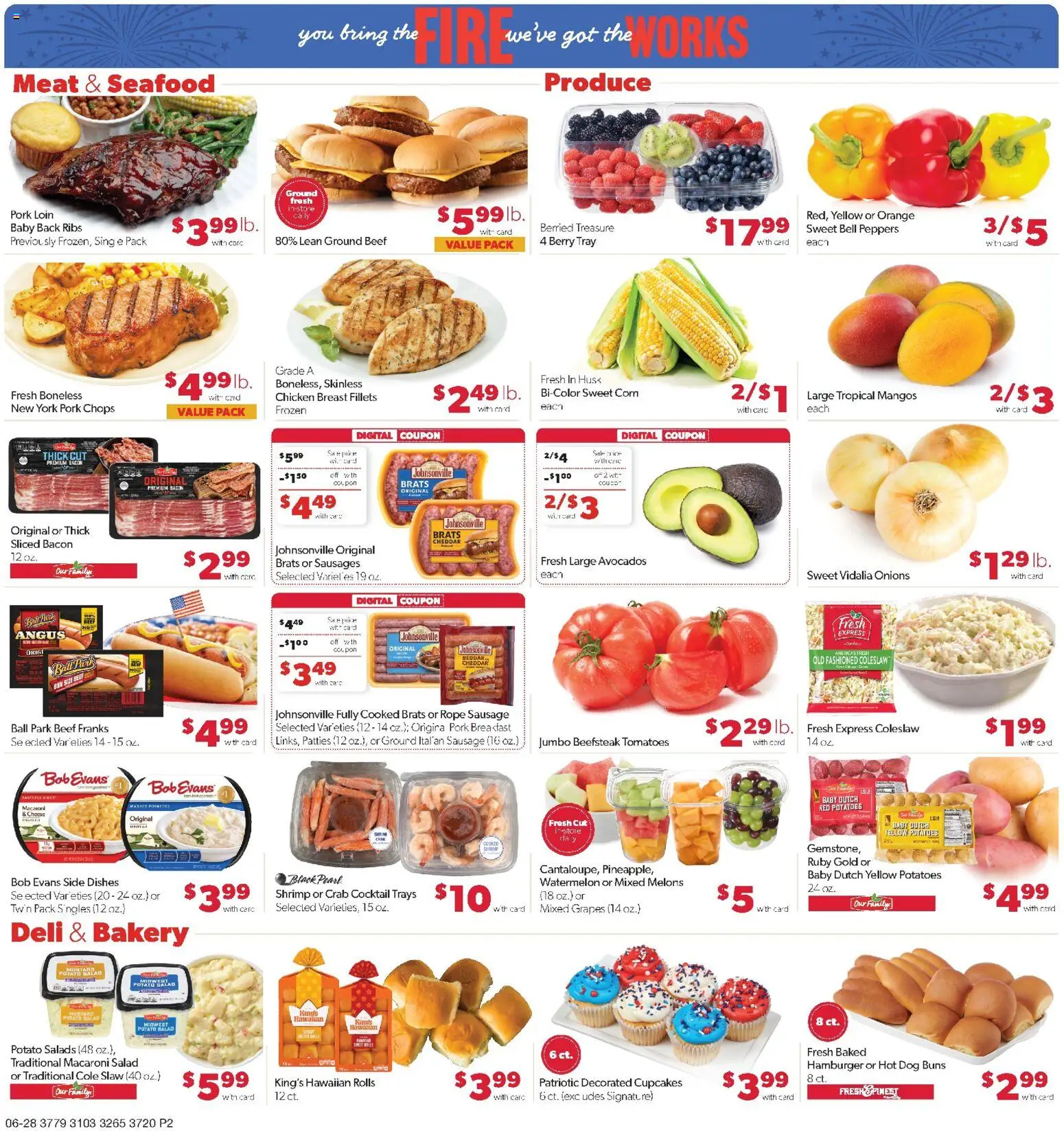 Family Fare Weekly Ad - ND - valid from 06/28/2026 | Page: 2 | Products: Corn, Tomatoes, Sausage, Grapes