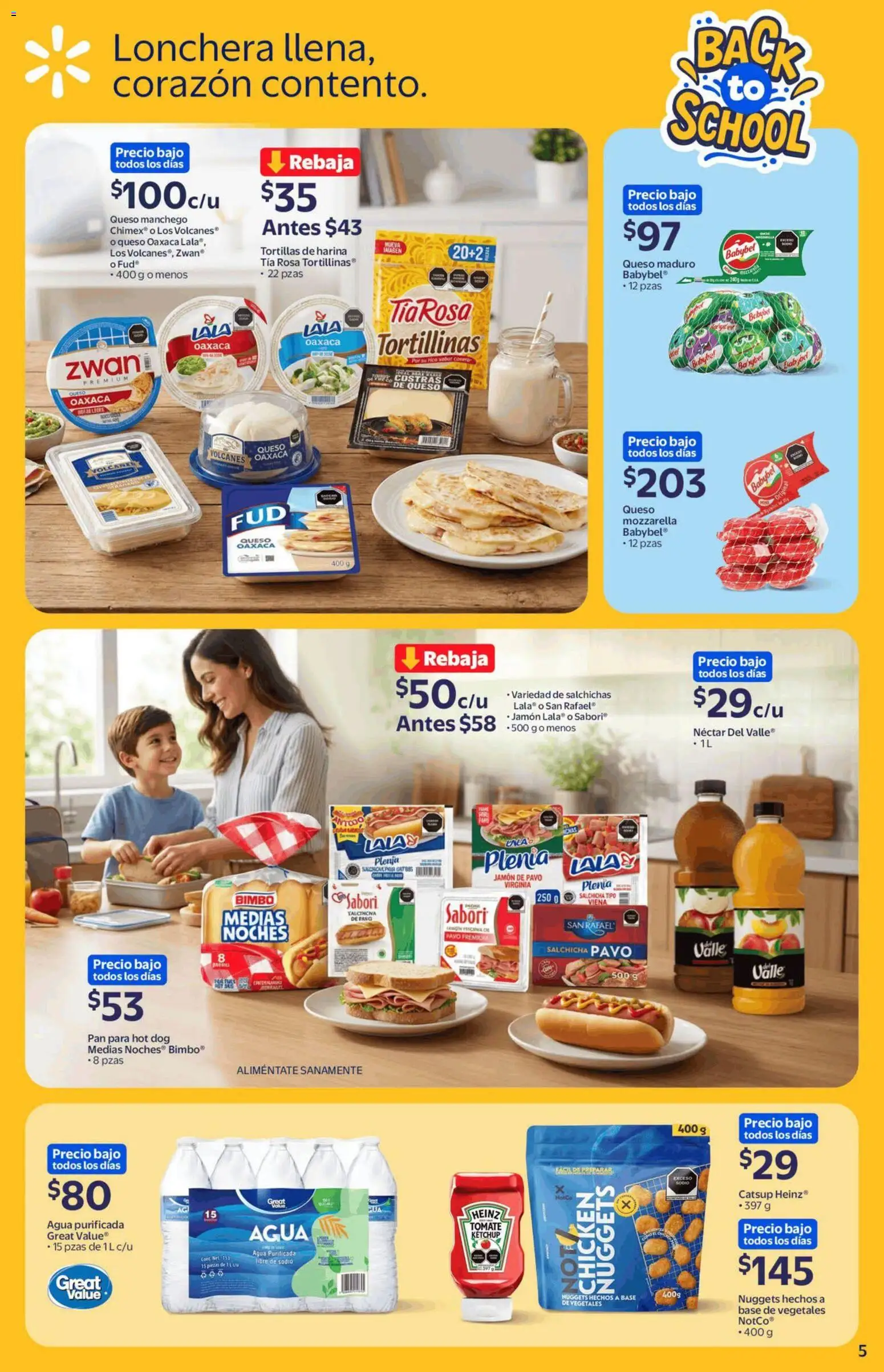 Nuevas ofertas de Walmart Express válidas en toda la República Mexicana desde el 13/08/2026. ¡Encuentra las mejores ofertas en Walmart Express folleto Back to School! | Página: 5 | Productos: Agua, Catsup, Salchichas, Kétchup
