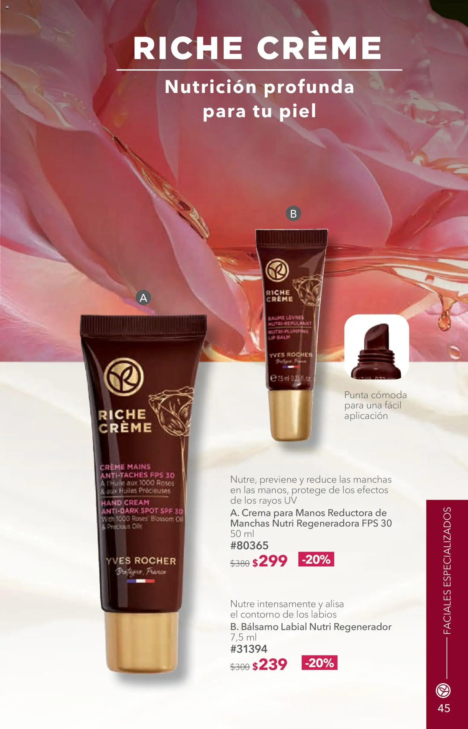 Nuevas ofertas de Yves Rocher válidas en toda la República Mexicana desde el 14/07/2026. ¡Encuentra las mejores ofertas en Yves Rocher campaña 10 2026! | Página: 45 | Productos: Crema, Contorno, Bálsamo