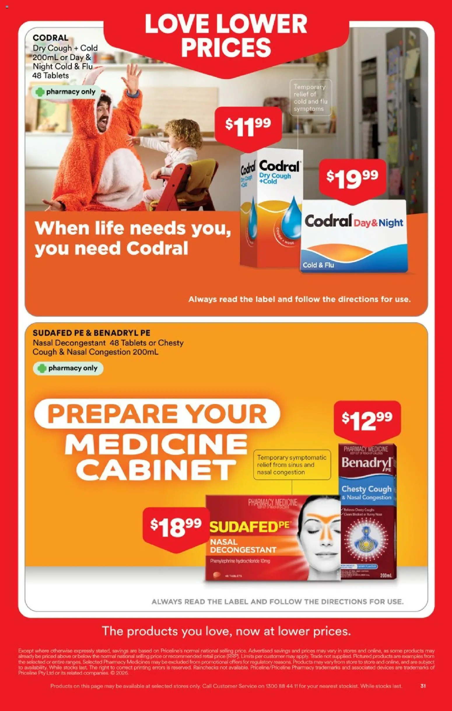 Priceline Pharmacy catalogue - valid from 09.04.2026 | Page: 31 | Products: Cabinet, Runny nose, Sinus, Tablets