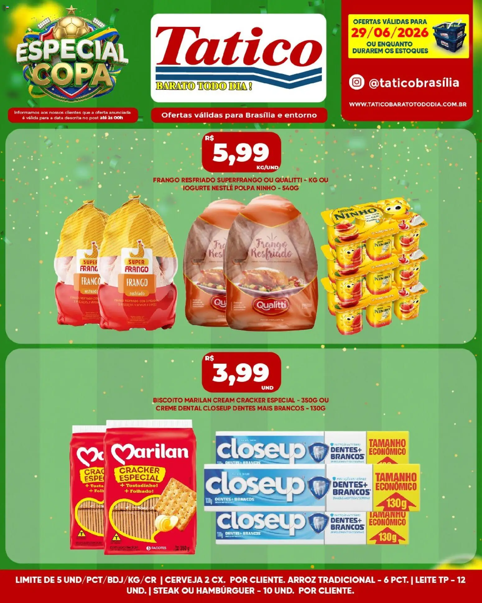 Tatico Folheto - válido de 29/06/2026 | Página: 5 | Produtos: Biscoito, Leite, Copa, Creme