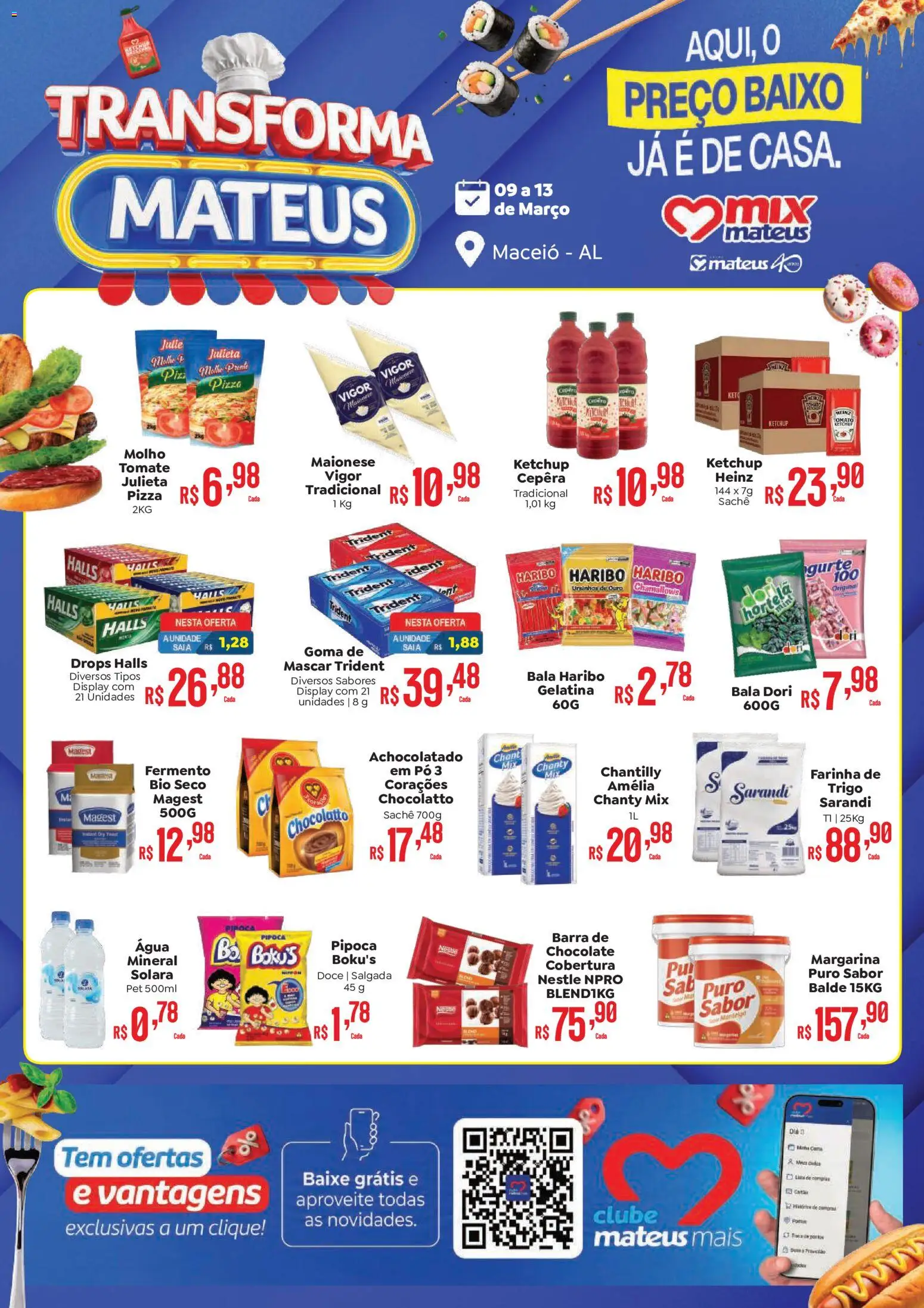 Mateus Folheto - válido de 09.03.2026 | Página: 1 | Produtos: Saia, Bala, Pipoca, Margarina