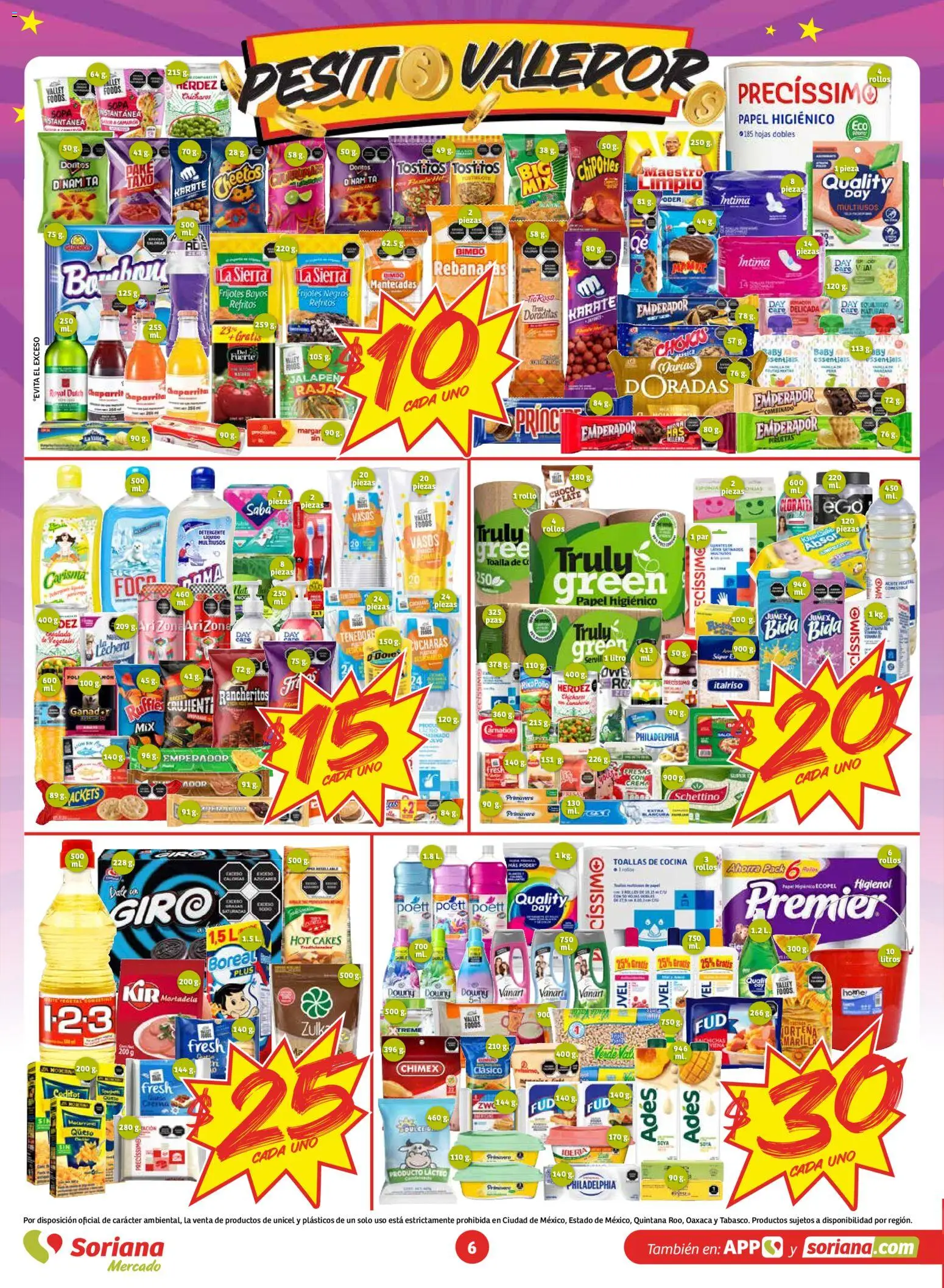Nuevas ofertas de Soriana válidas en toda la República Mexicana desde el 09/10/2026. ¡Encuentra las mejores ofertas en Soriana folleto Ahorro constante y sonante! | Página: 6