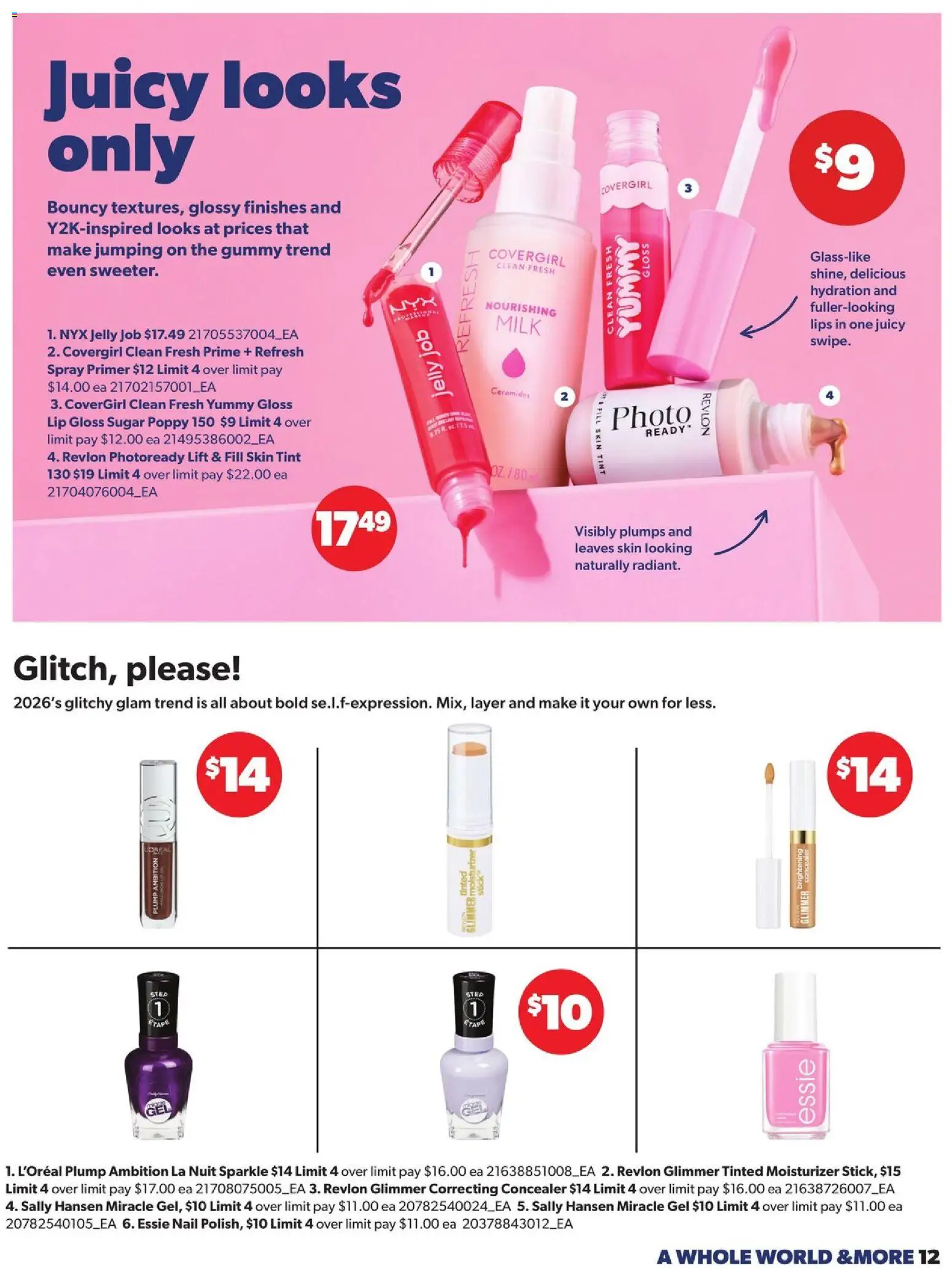 Real Canadian Superstore flyer valid from Oct 1, 2026 | Page: 12 | Products: Sugar, Concealer, Lip gloss, Milk