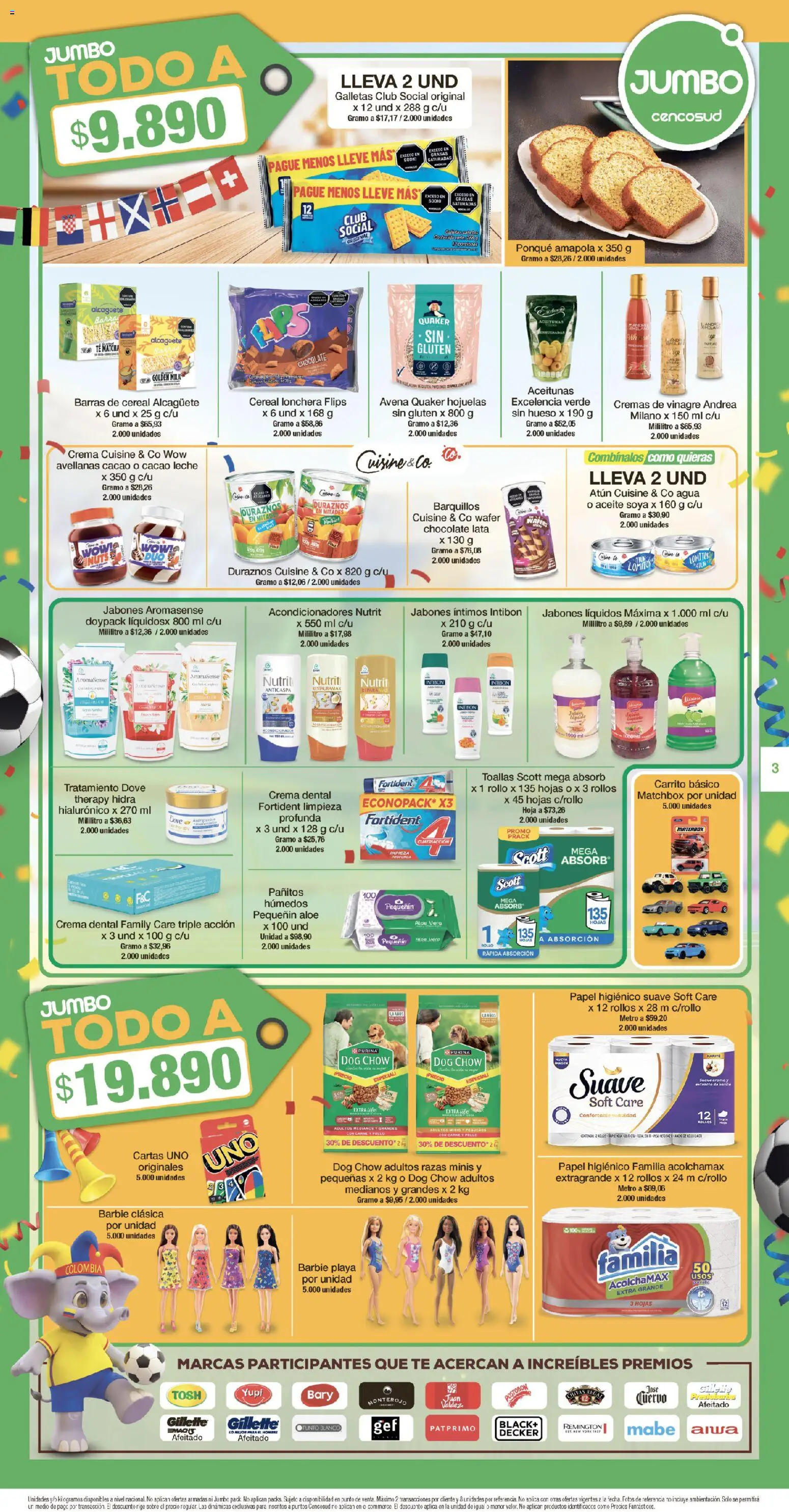 Jumbo revista - valida desde el 23.04.2026 | Página: 3 | Productos: Ponqué, Crema, Lonchera, Toallas