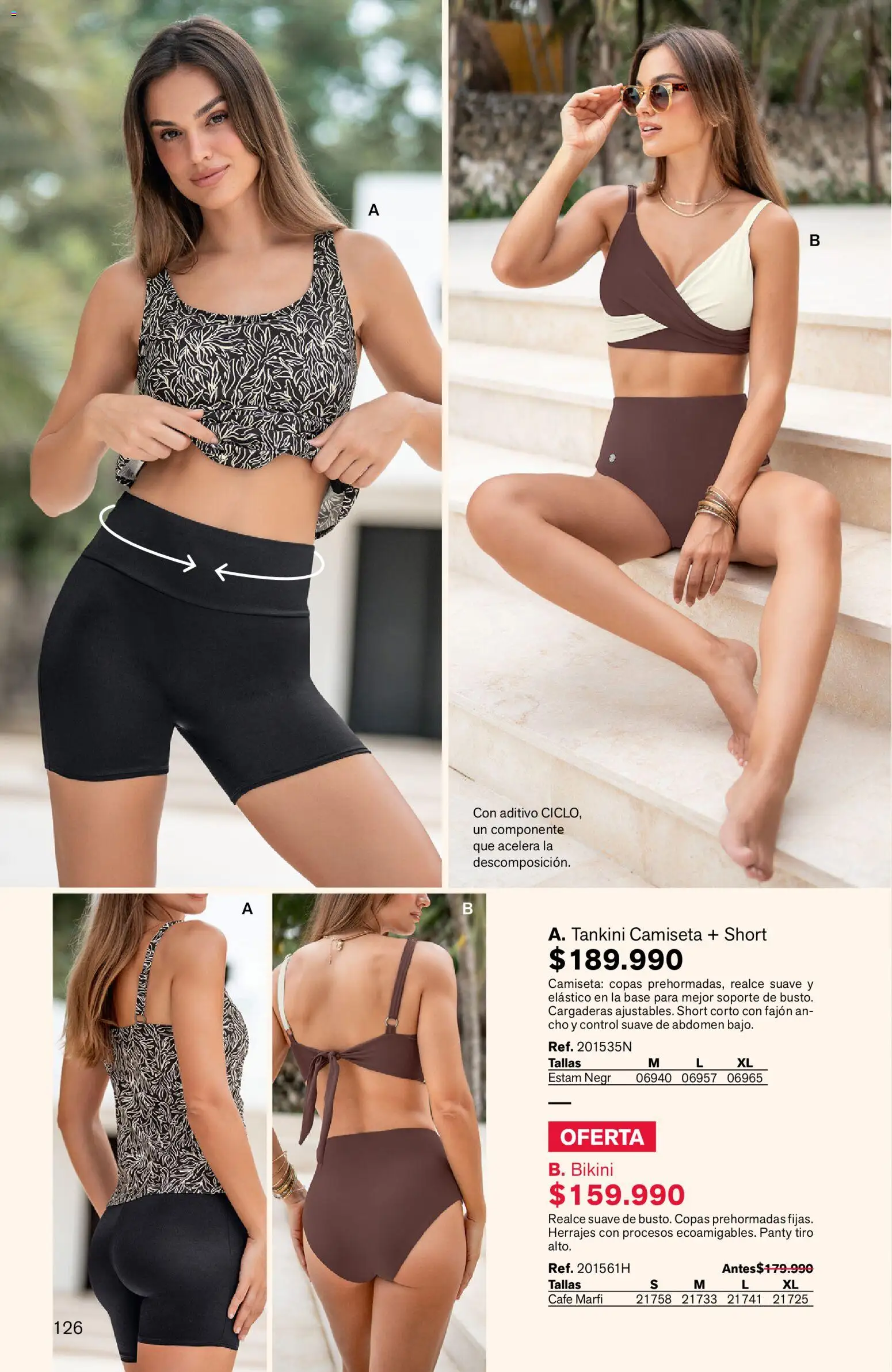 Leonisa revista - valida desde el 24/08/2026 | Página: 126 | Productos: Bikini, Short, Camiseta, Café