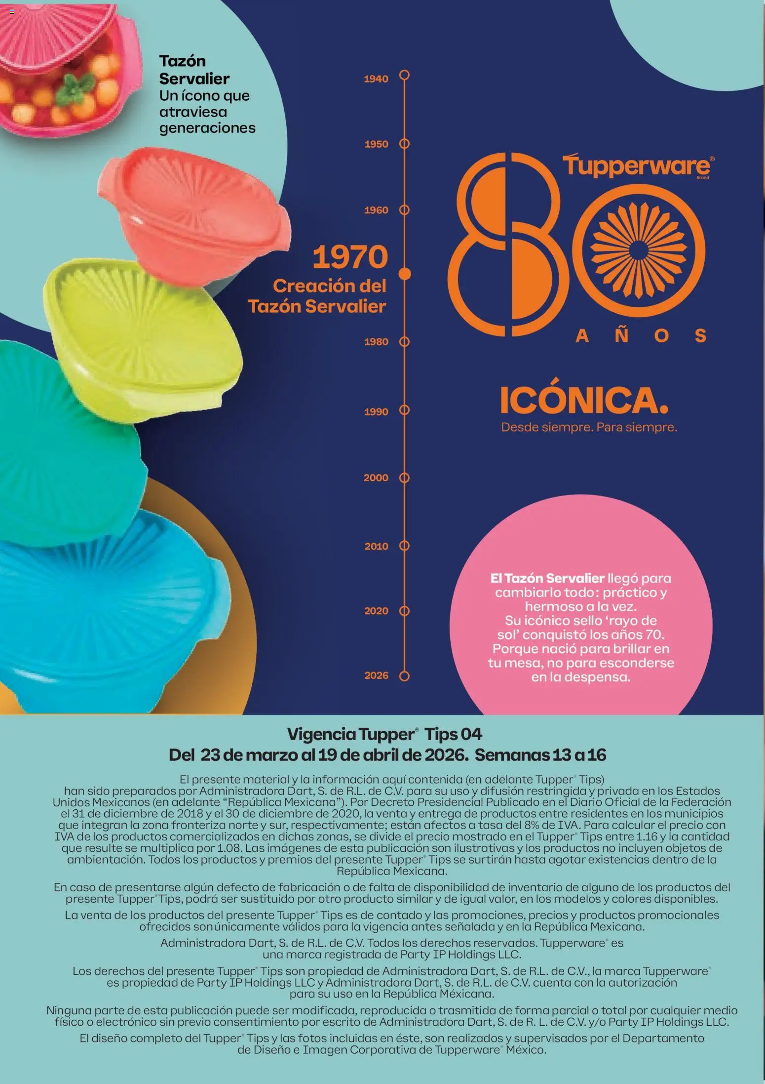 Nuevas ofertas de Tupperware válidas en toda la República Mexicana desde el 23.03.2026. ¡Encuentra las mejores ofertas en Tupperware catálogo! | Página: 92 | Productos: Tupper
