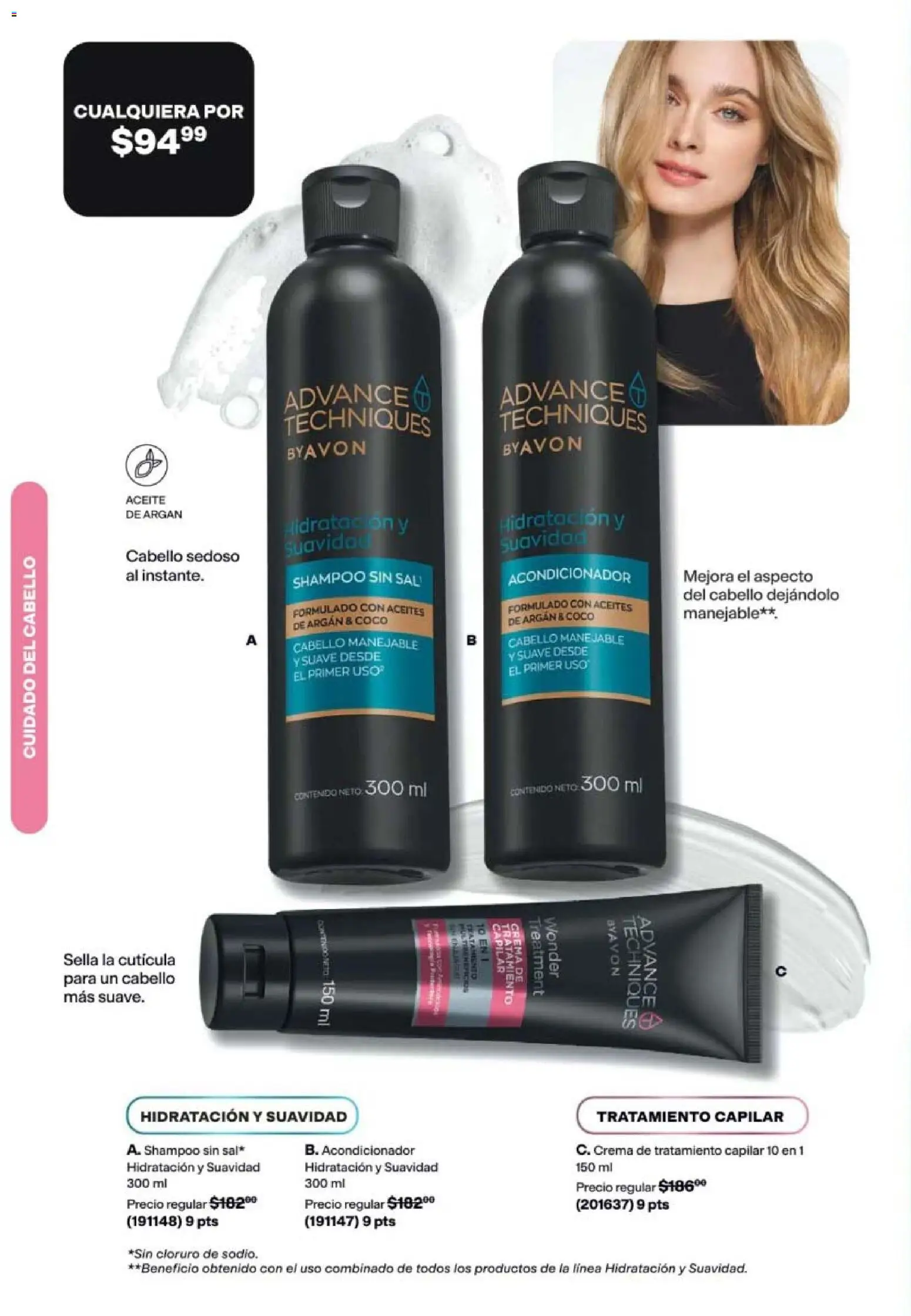 Nuevas ofertas de AVON válidas en toda la República Mexicana desde el 20/08/2026. ¡Encuentra las mejores ofertas en AVON campaña 12 2026! | Página: 152 | Productos: Sal, Crema, Aceite, Acondicionador